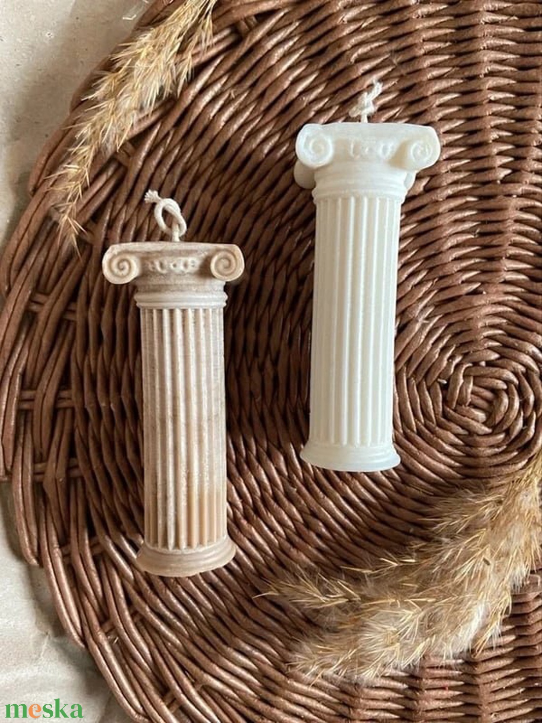 Görög oszlop gyertya + kerámia - otthon & életmód - gyertya, illat, aroma - gyertya - Meska.hu