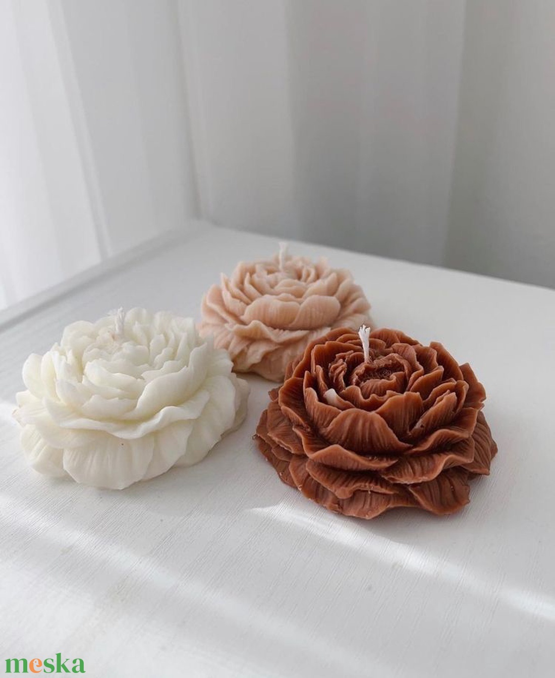 Rózsa gyertya  - otthon & életmód - gyertya, illat, aroma - gyertya - Meska.hu