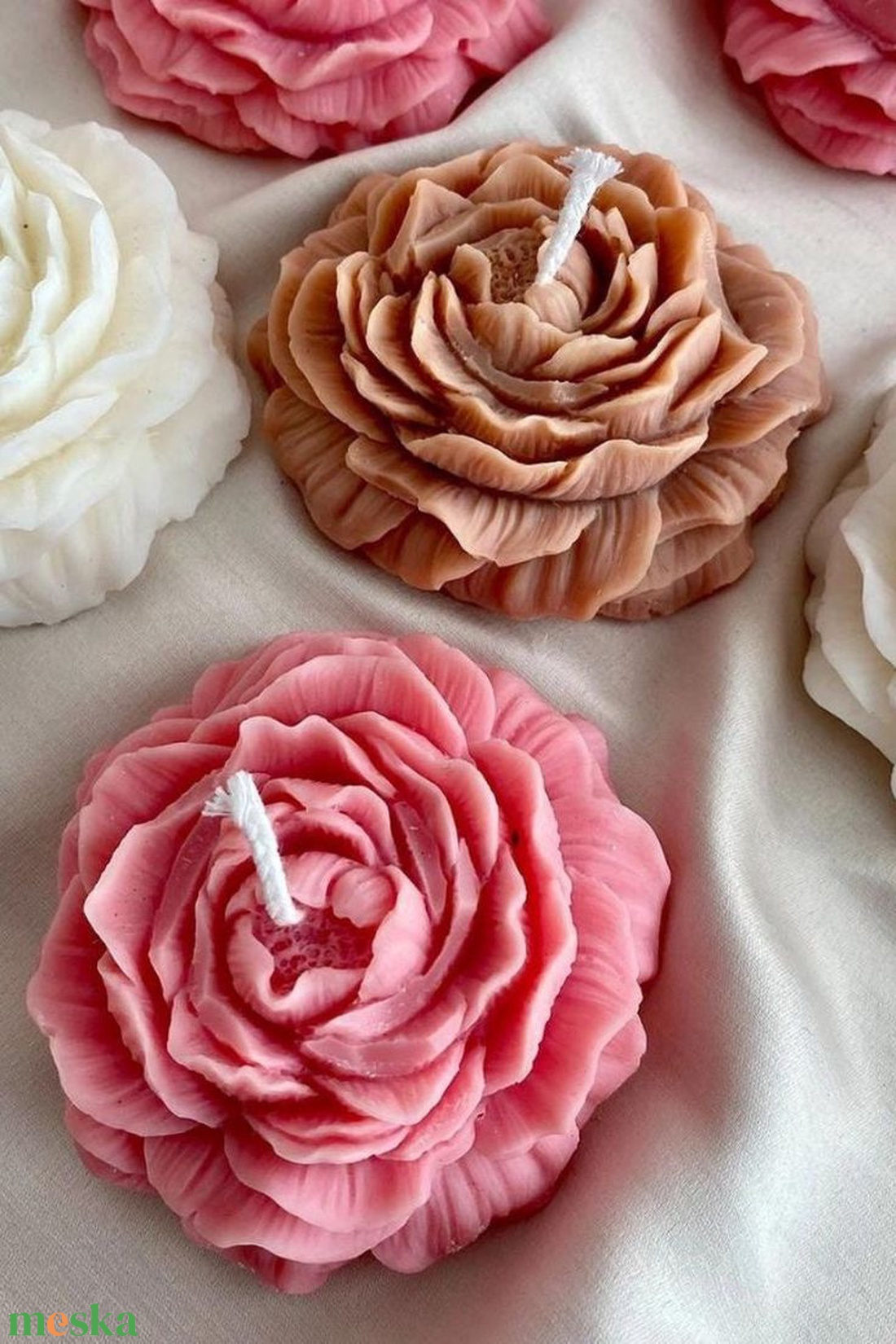 Rózsa gyertya  - otthon & életmód - gyertya, illat, aroma - gyertya - Meska.hu