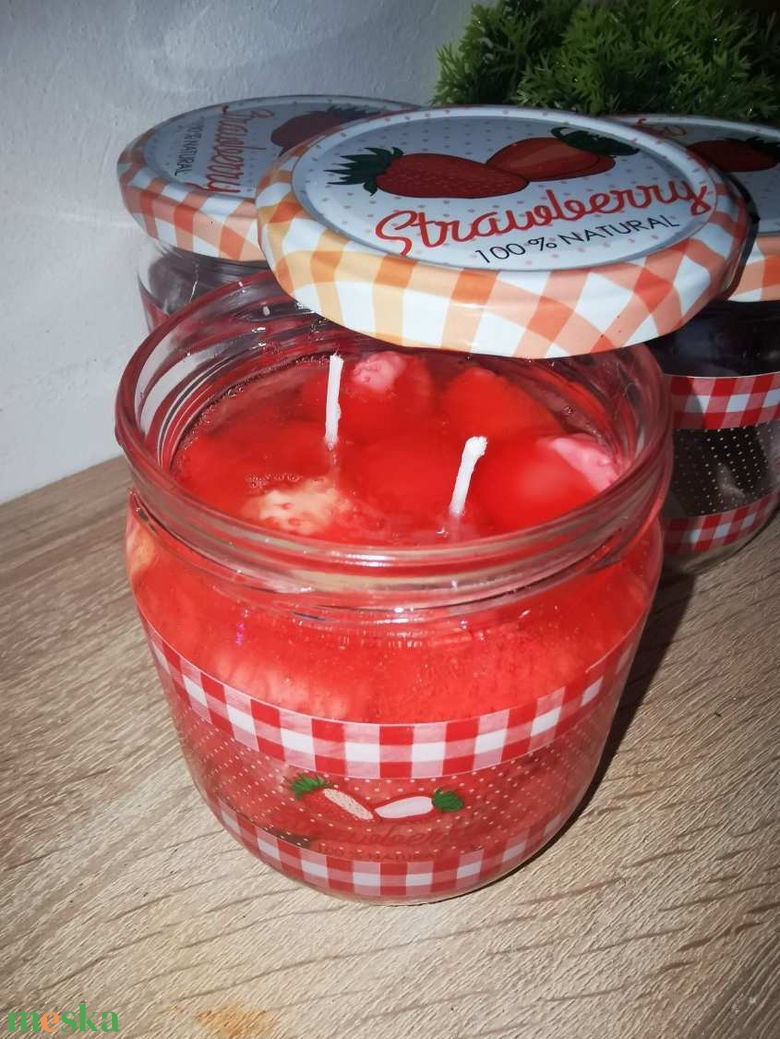 Eper lekvár gyertya - otthon & életmód - gyertya, illat, aroma - gyertya - Meska.hu