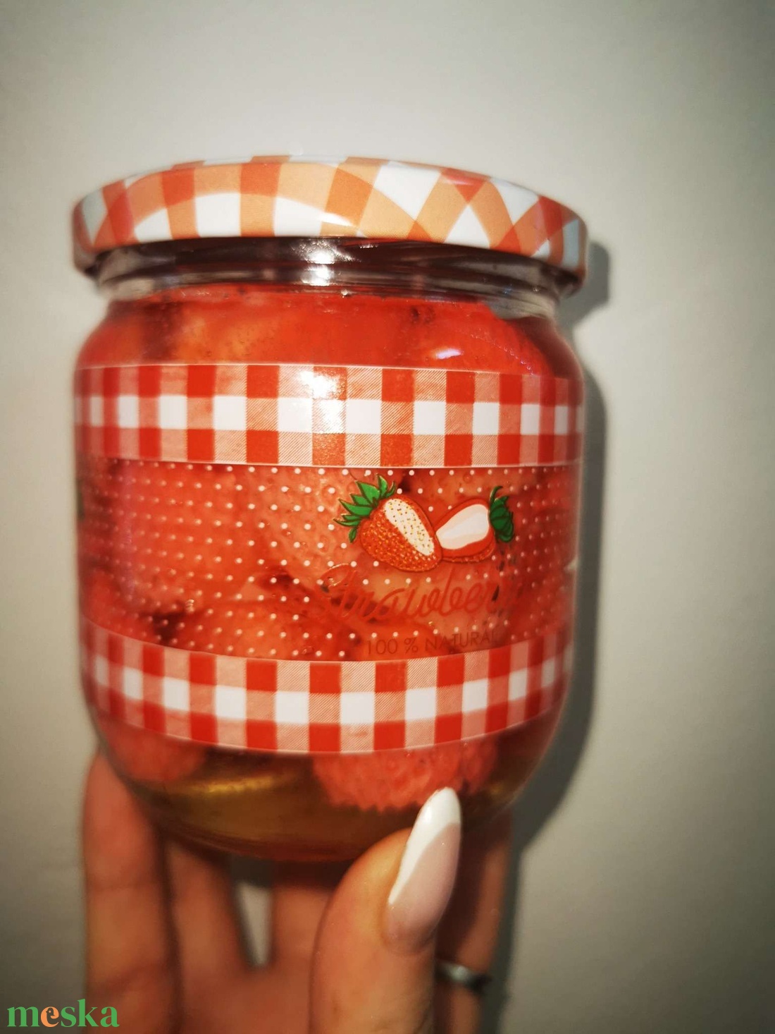 Eper lekvár gyertya - otthon & életmód - gyertya, illat, aroma - gyertya - Meska.hu