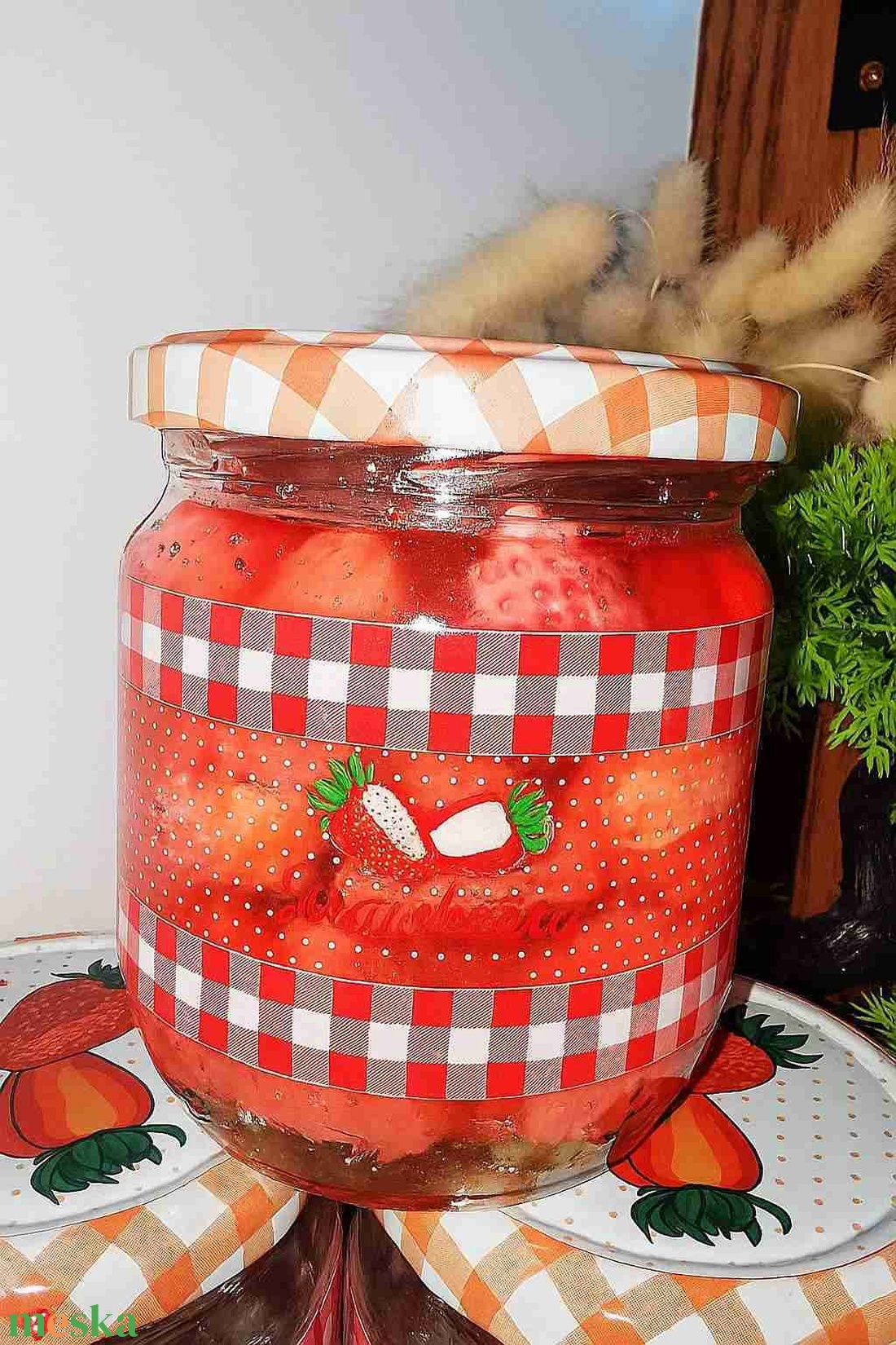 Eper lekvár gyertya - otthon & életmód - gyertya, illat, aroma - gyertya - Meska.hu