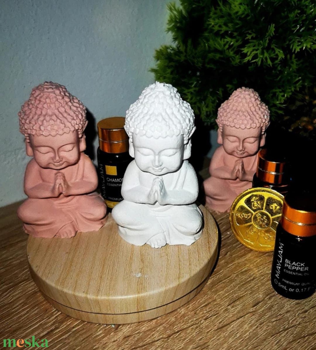 Buddha Aromakő + illóolaj - művészet - szobor - kerámia - Meska.hu