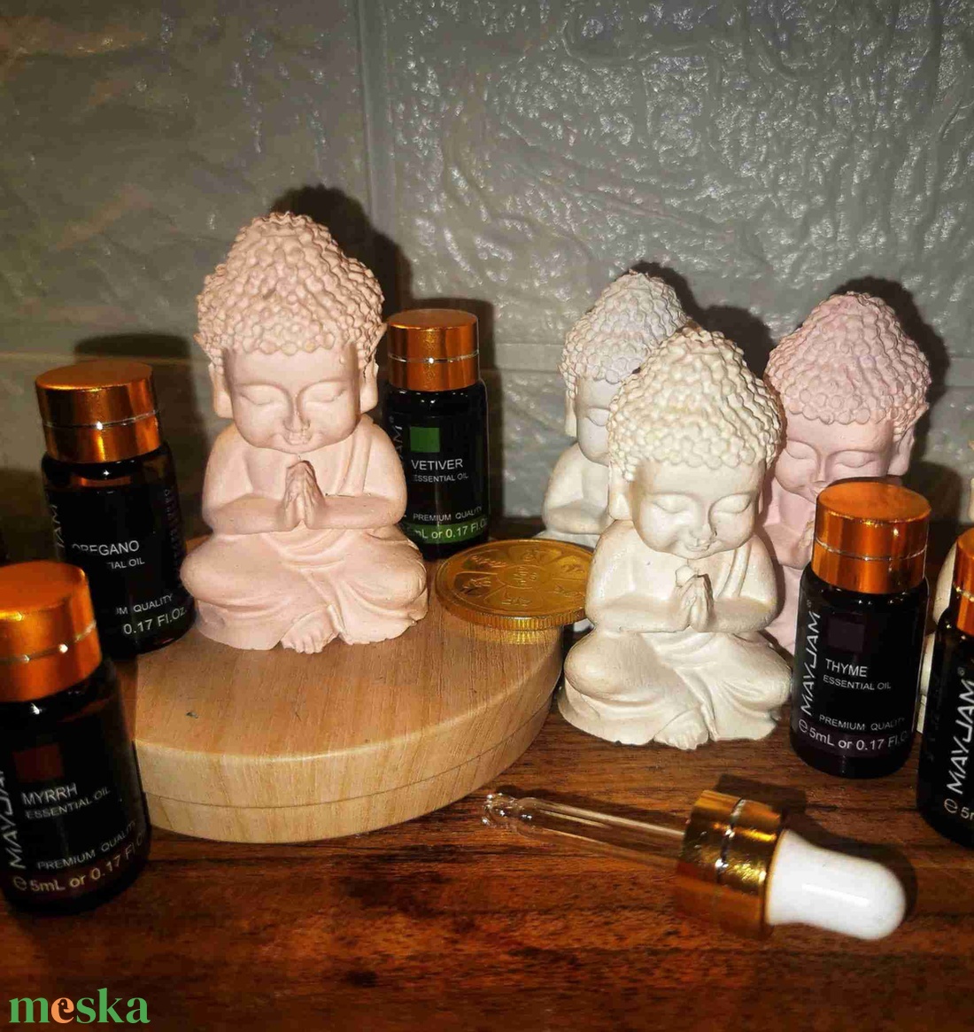 Buddha Aromakő + illóolaj - művészet - szobor - kerámia - Meska.hu