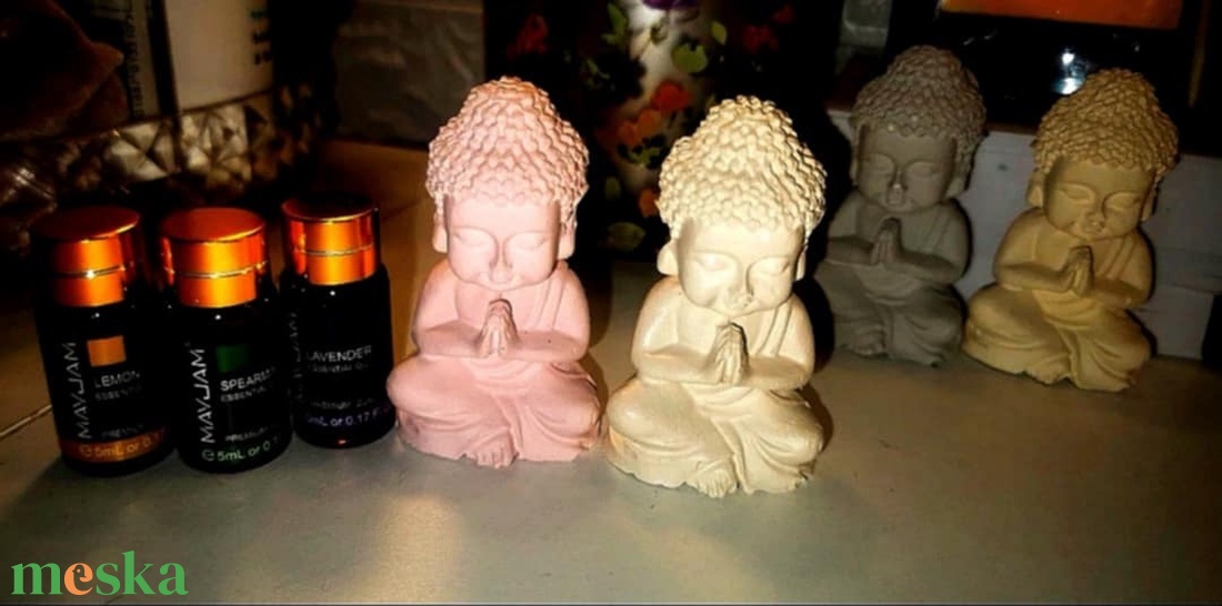 Buddha Aromakő + illóolaj - művészet - szobor - kerámia - Meska.hu