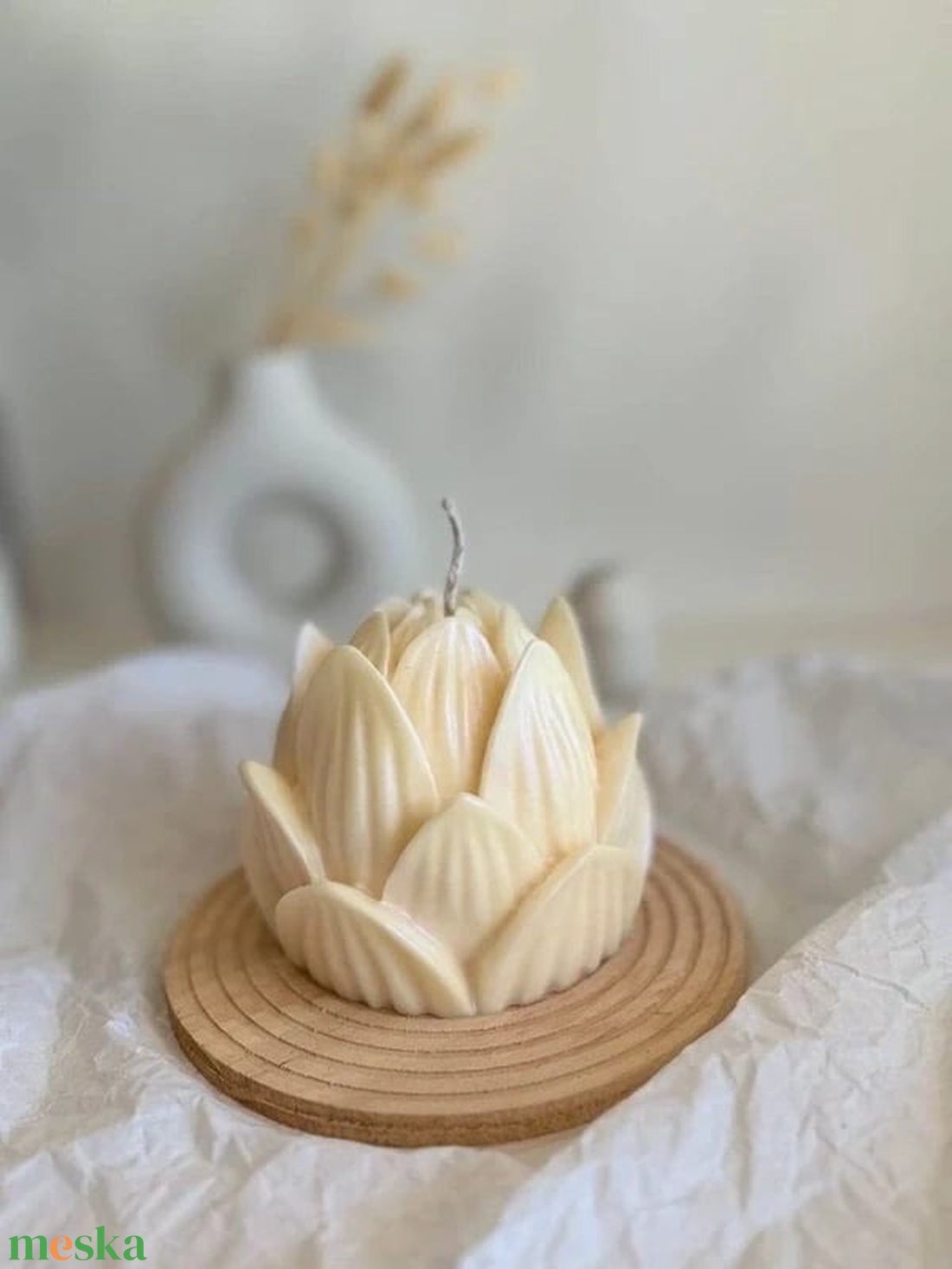 3db lótusz gyertya  - otthon & életmód - gyertya, illat, aroma - gyertya - Meska.hu