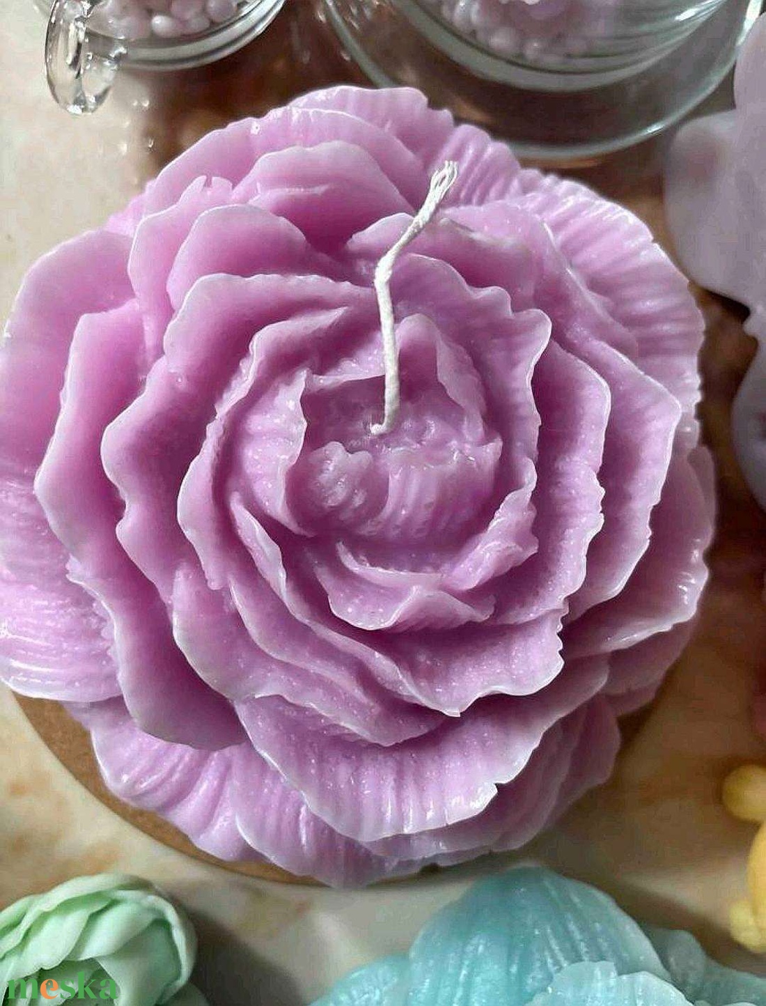 XXL Aromaterápiás Rózsa gyertya - otthon & életmód - gyertya, illat, aroma - gyertya - Meska.hu