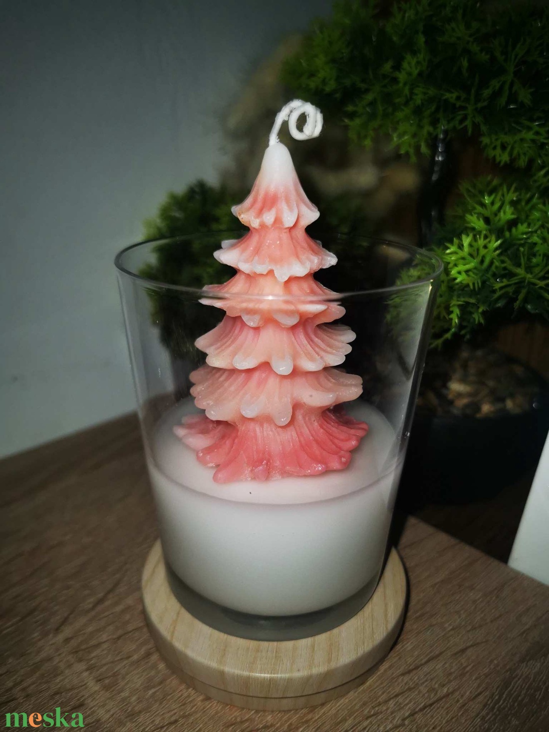 Karácsonyfa gyertya - otthon & életmód - gyertya, illat, aroma - gyertyatartó - Meska.hu