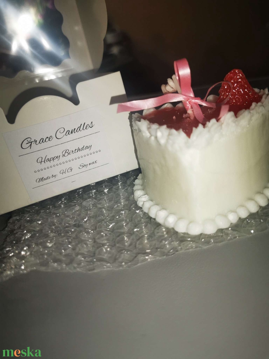 Szülinapi torta gyertya - otthon & életmód - gyertya, illat, aroma - gyertya - Meska.hu