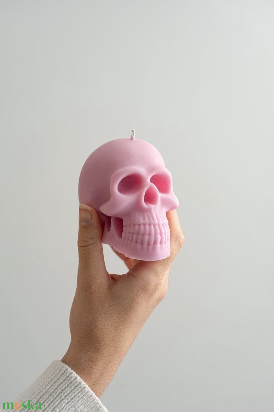 Nagy koponya gyertya - esküvő - dekoráció - gyertya & gyertyatartó - Meska.hu
