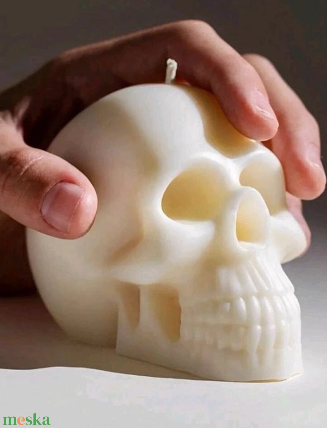 Nagy koponya gyertya - esküvő - dekoráció - gyertya & gyertyatartó - Meska.hu