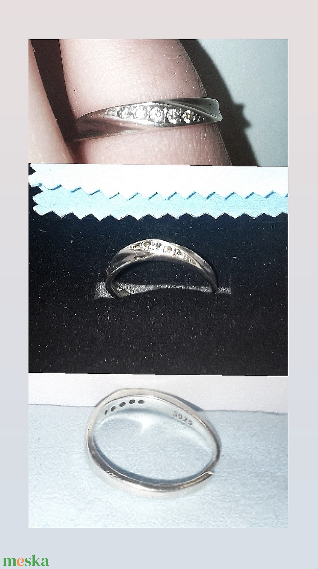 Valódi Ezüst állítható gyűrű - ékszer - gyűrű - többköves gyűrű - Meska.hu