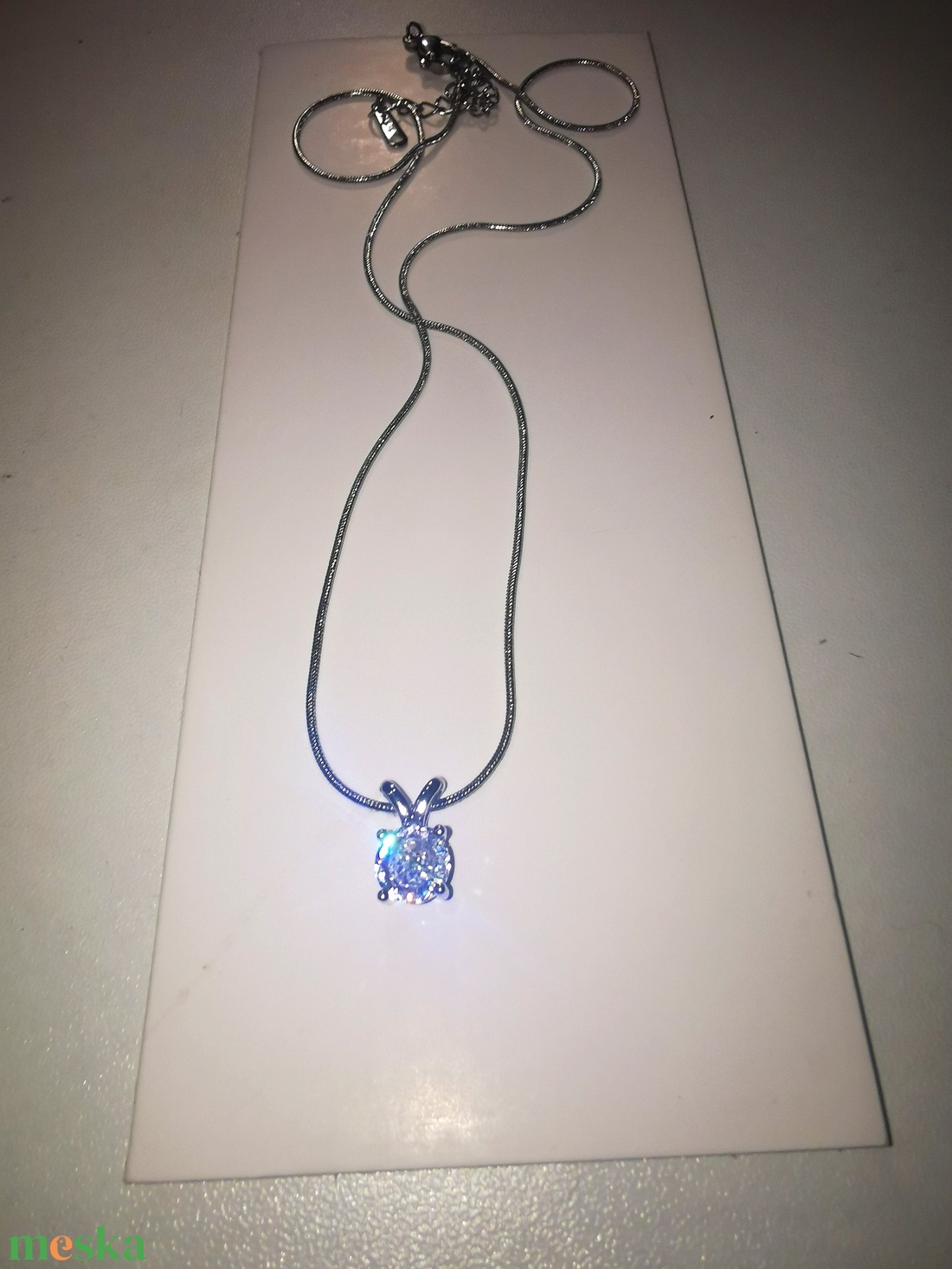 Elegáns Cirkónia köves nyaklánc  - ékszer - nyaklánc - medálos nyaklánc - Meska.hu