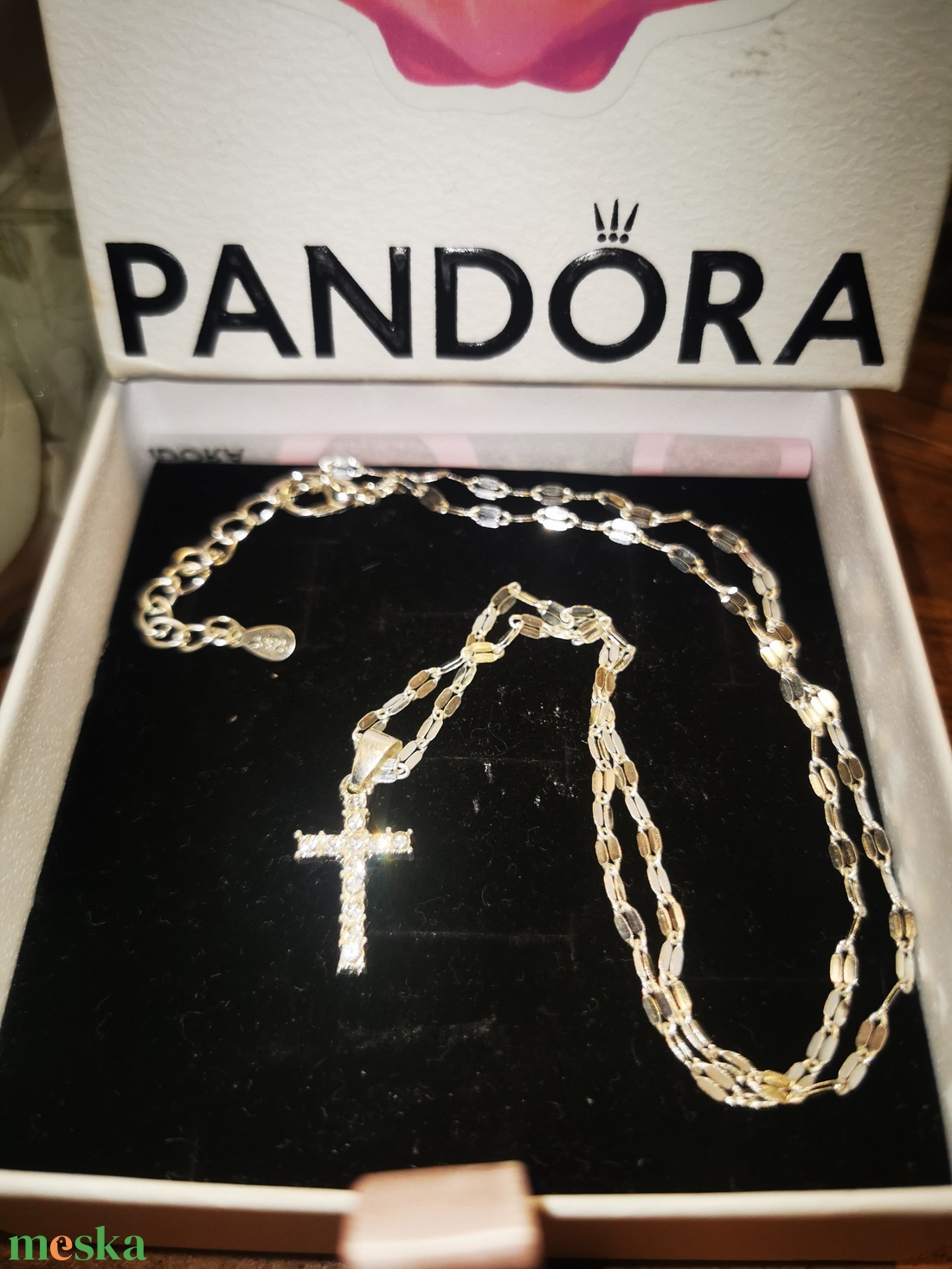 Ezüst Kereszt nyaklánc - ékszer - nyaklánc - medálos nyaklánc - Meska.hu