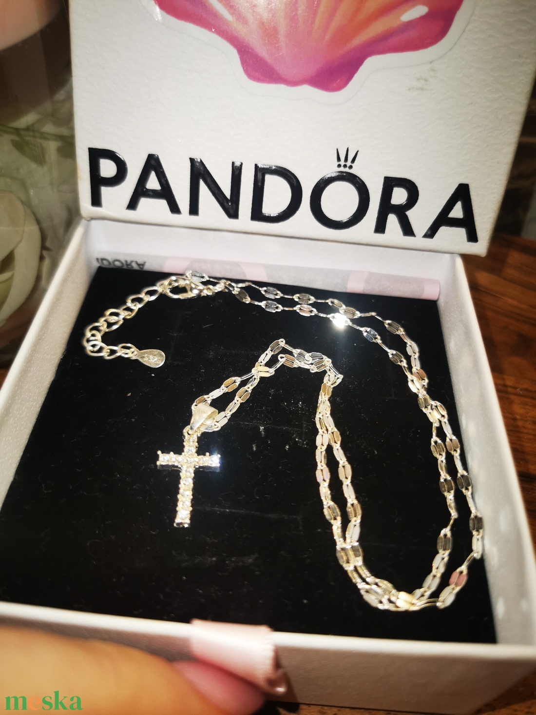 Ezüst Kereszt nyaklánc - ékszer - nyaklánc - medálos nyaklánc - Meska.hu