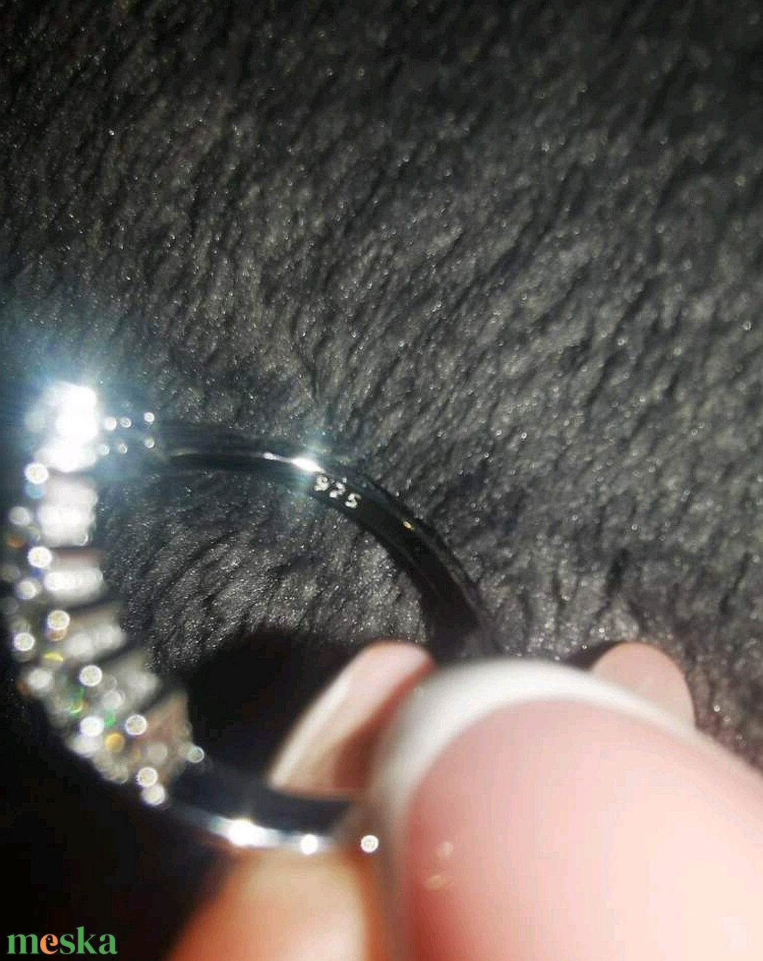 Ezüst cirkónia köves gyűrű - ékszer - gyűrű - többköves gyűrű - Meska.hu