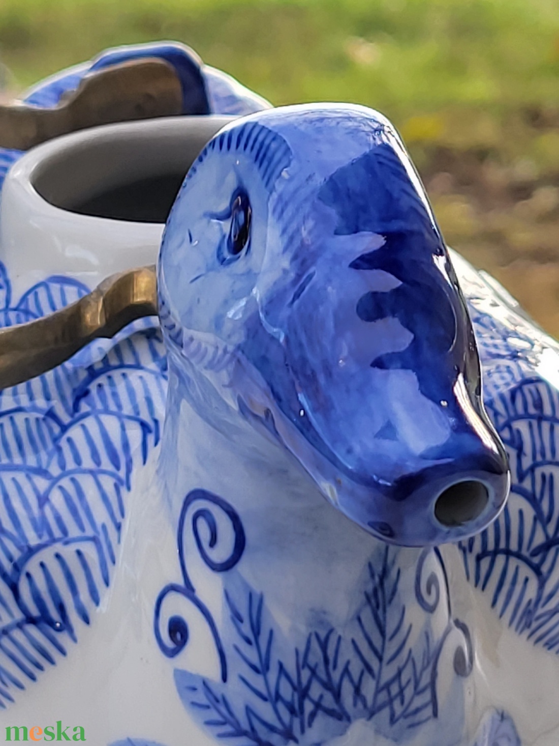 Vintage, thai porcelán, kézzel festett, kacsa teáskanna sárgaréz fogantyúval - otthon & életmód - konyhafelszerelés, tálalás - tálalás - teás- és kávés pohár, készlet - Meska.hu Vintage, thai porcelán, kézzel festett, kacsa teáskanna sárgaréz fogantyúval - otthon & életmód - konyhafelszerelés, tálalás - tálalás - teás- és kávés pohár, készlet - Meska.hu