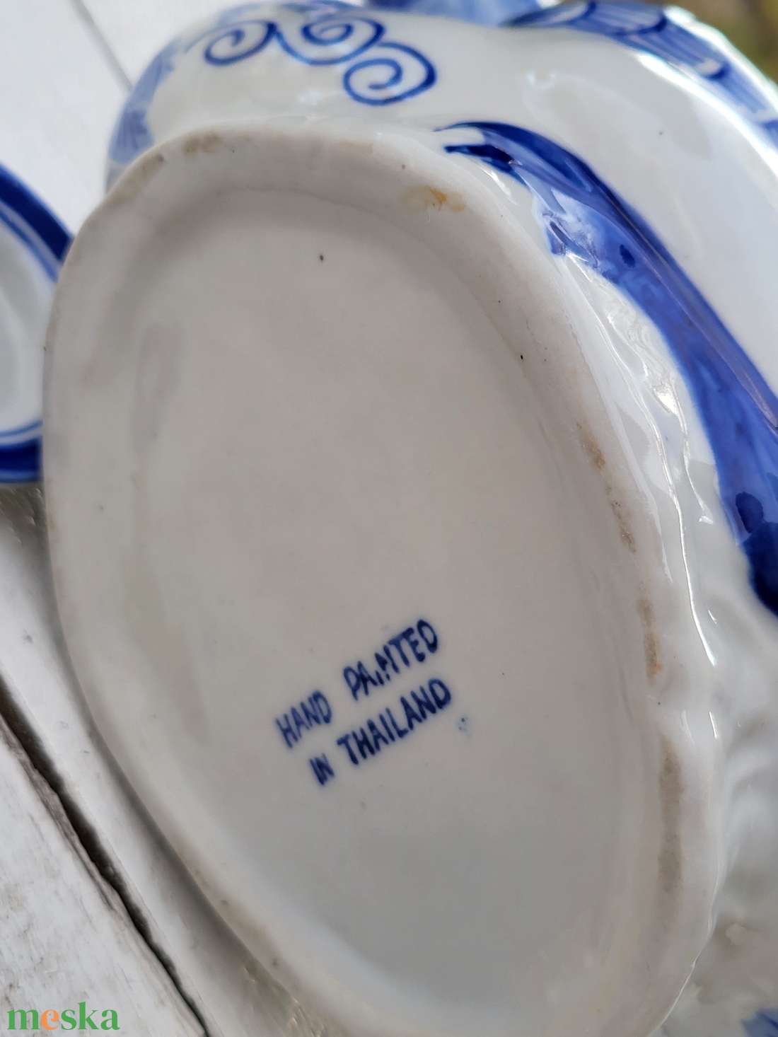 Vintage, thai porcelán, kézzel festett, kacsa teáskanna sárgaréz fogantyúval - otthon & életmód - konyhafelszerelés, tálalás - tálalás - teás- és kávés pohár, készlet - Meska.hu Vintage, thai porcelán, kézzel festett, kacsa teáskanna sárgaréz fogantyúval - otthon & életmód - konyhafelszerelés, tálalás - tálalás - teás- és kávés pohár, készlet - Meska.hu
