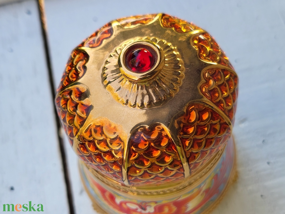 House of Fabergé_Franklin Mint_The Firebird_Tűzmadár_porcelán, zenélő ékszerdoboz, 24 k aranyozással - ékszer - ékszertartó - ékszerdoboz - Meska.hu House of Fabergé_Franklin Mint_The Firebird_Tűzmadár_porcelán, zenélő ékszerdoboz, 24 k aranyozással - ékszer - ékszertartó - ékszerdoboz - Meska.hu
