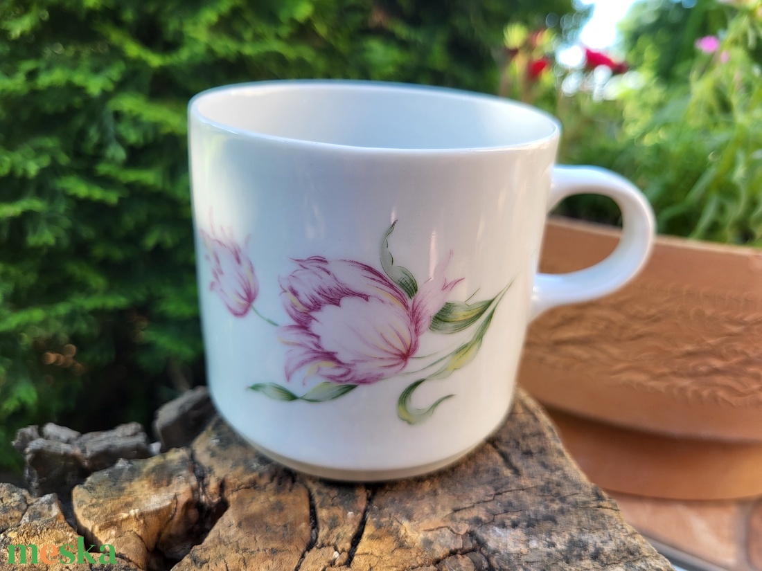 Alföldi porcelán_ritka, tulipános házgyári bögre - otthon & életmód - konyhafelszerelés, tálalás - tálalás - bögre & csésze - Meska.hu