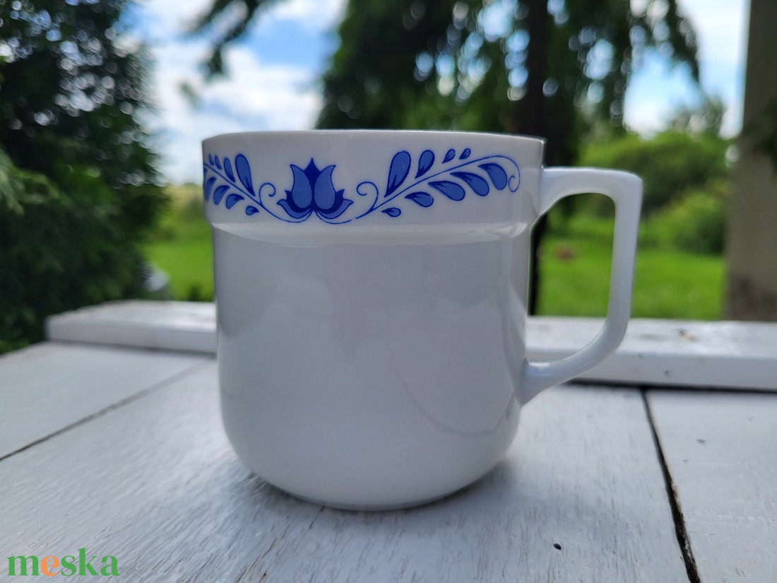 Alföldi porcelán_Kék magyaros füles bögre - otthon & életmód - konyhafelszerelés, tálalás - tálalás - bögre & csésze - Meska.hu Alföldi porcelán_Kék magyaros füles bögre - otthon & életmód - konyhafelszerelés, tálalás - tálalás - bögre & csésze - Meska.hu