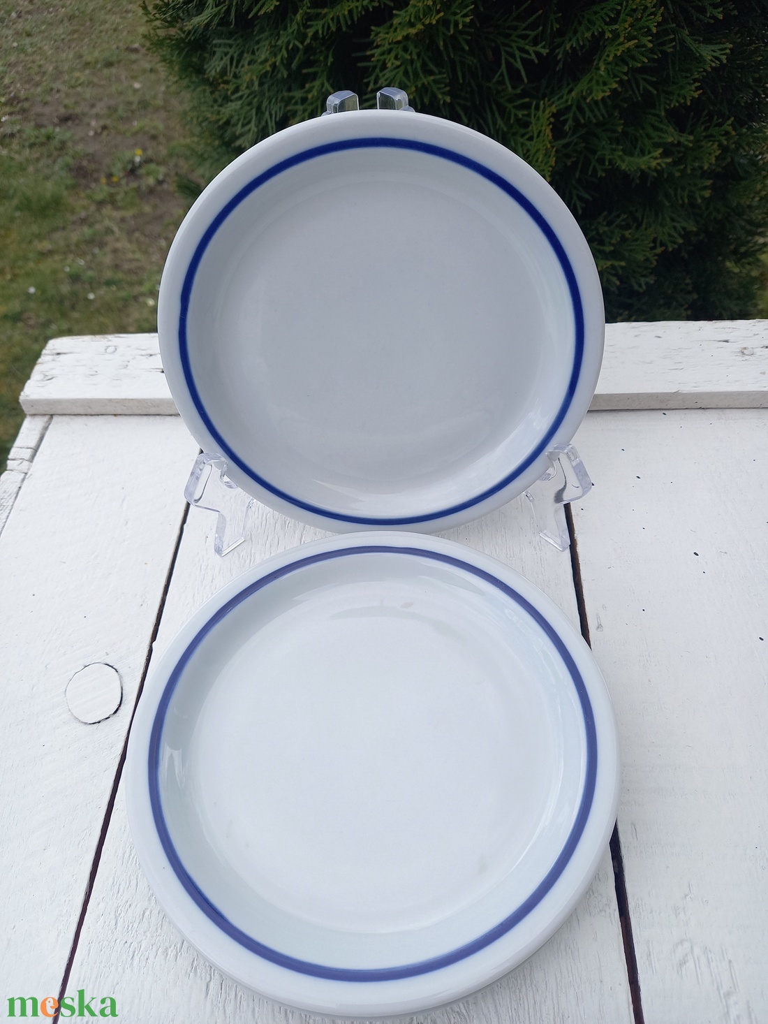 Alföldi porcelán_Kék csíkos süteményes tányérok_kórházi, menza,retro - otthon & életmód - konyhafelszerelés, tálalás - tálalás - tányér & étkészlet - Meska.hu Alföldi porcelán_Kék csíkos süteményes tányérok_kórházi, menza,retro - otthon & életmód - konyhafelszerelés, tálalás - tálalás - tányér & étkészlet - Meska.hu