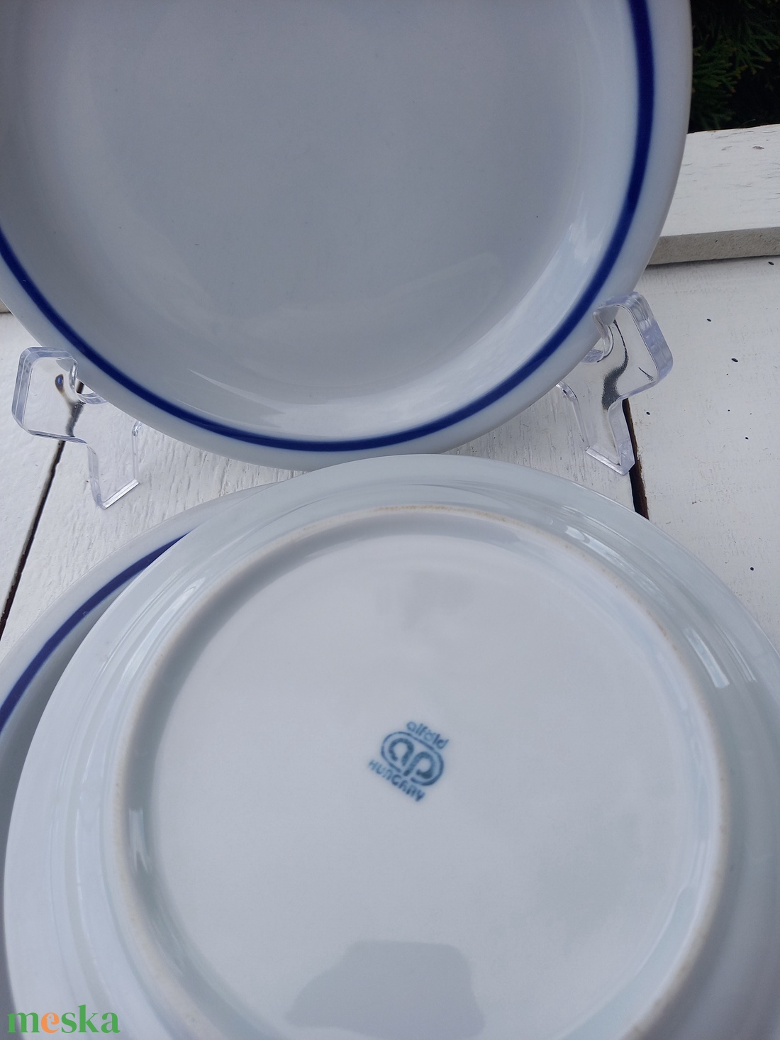 Alföldi porcelán_Kék csíkos süteményes tányérok_kórházi, menza,retro - otthon & életmód - konyhafelszerelés, tálalás - tálalás - tányér & étkészlet - Meska.hu Alföldi porcelán_Kék csíkos süteményes tányérok_kórházi, menza,retro - otthon & életmód - konyhafelszerelés, tálalás - tálalás - tányér & étkészlet - Meska.hu