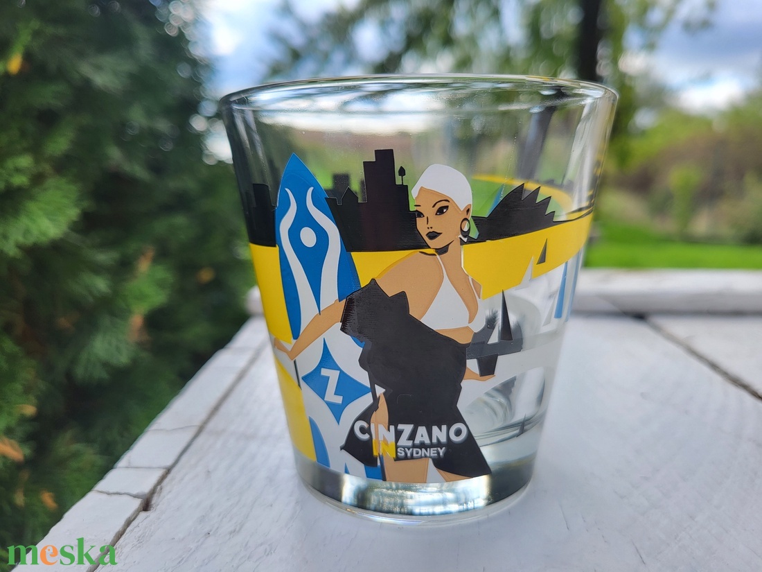 Limitált kiadású, ritka Cinzano Sidney pohár gyűjtőknek - otthon & életmód - konyhafelszerelés, tálalás - tálalás - pohár - Meska.hu