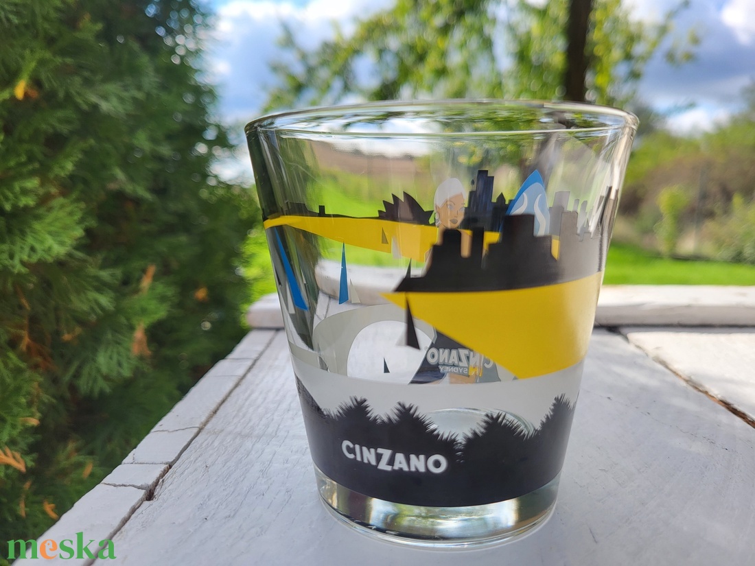 Limitált kiadású, ritka Cinzano Sidney pohár gyűjtőknek - otthon & életmód - konyhafelszerelés, tálalás - tálalás - pohár - Meska.hu