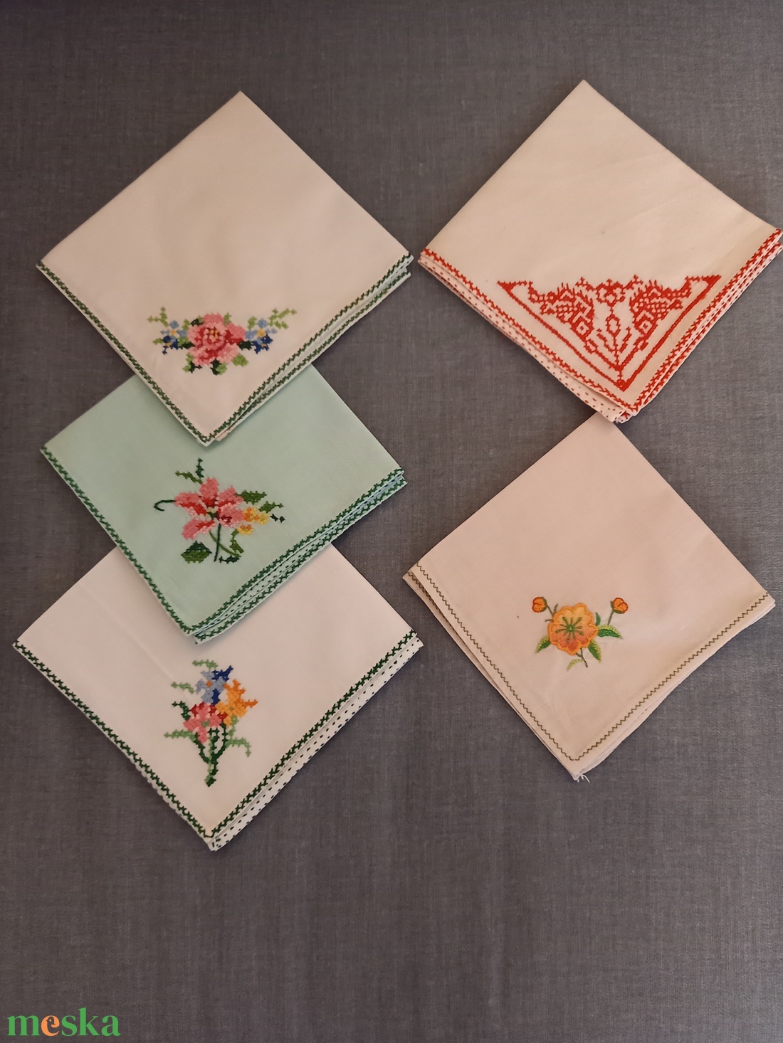 Vintage textilszalvéta szett - otthon & életmód - konyhafelszerelés, tálalás - konyhai textil - szalvéta - Meska.hu Vintage textilszalvéta szett - otthon & életmód - konyhafelszerelés, tálalás - konyhai textil - szalvéta - Meska.hu