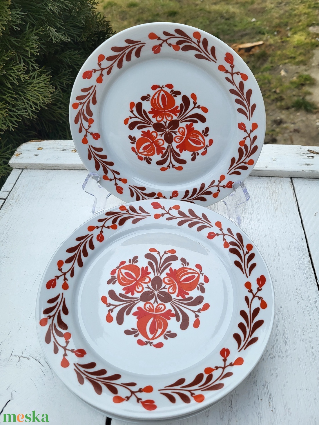Alföldi porcelán_barna-piros népies kistányér szett - otthon & életmód - konyhafelszerelés, tálalás - tálalás - tányér & étkészlet - Meska.hu Alföldi porcelán_barna-piros népies kistányér szett - otthon & életmód - konyhafelszerelés, tálalás - tálalás - tányér & étkészlet - Meska.hu