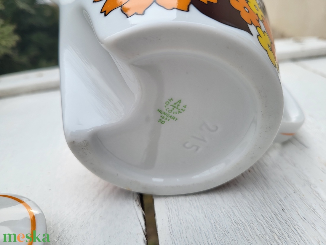 Hollóházi porcelán_a 6 szem. Seherezádé kotyogós kávéfőző kannája, kiöntője - otthon & életmód - konyhafelszerelés, tálalás - tálalás - bögre & csésze - Meska.hu