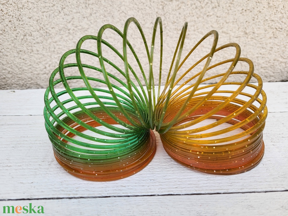 Vintage, retro csillámos Slinky rugós játék - játék & sport - készségfejlesztő és logikai játék - logikai játékok - Meska.hu