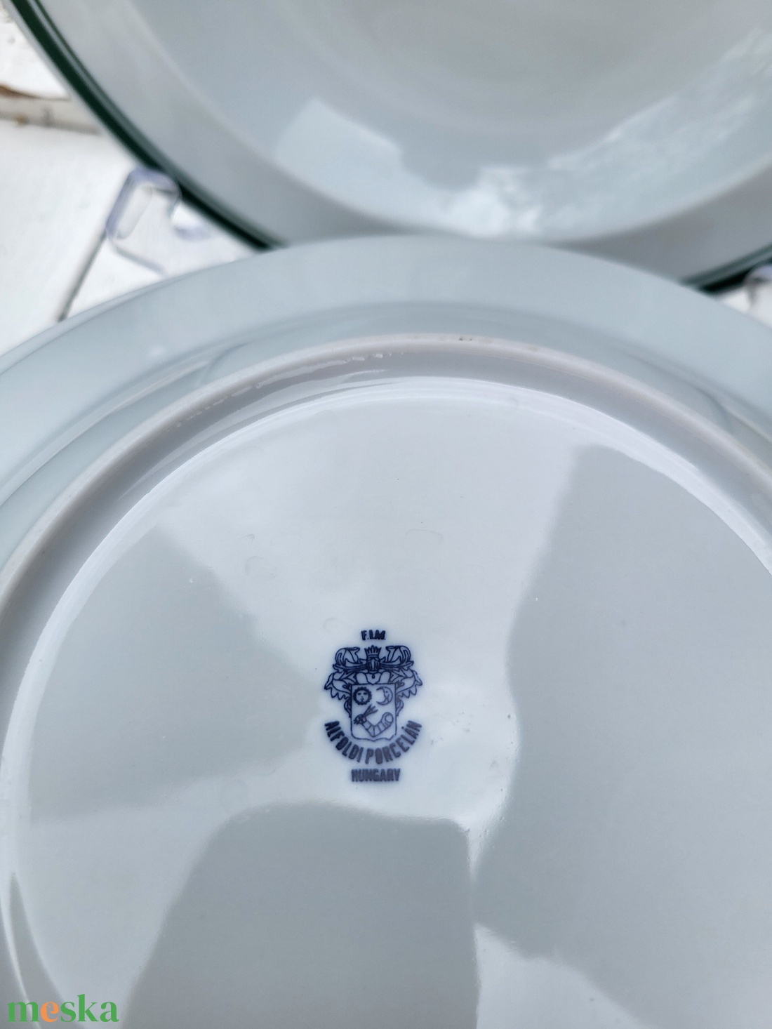 Alföldi porcelán_dupla zöld csíkos mélytányér szett - otthon & életmód - konyhafelszerelés, tálalás - tálalás - tányér & étkészlet - Meska.hu Alföldi porcelán_dupla zöld csíkos mélytányér szett - otthon & életmód - konyhafelszerelés, tálalás - tálalás - tányér & étkészlet - Meska.hu