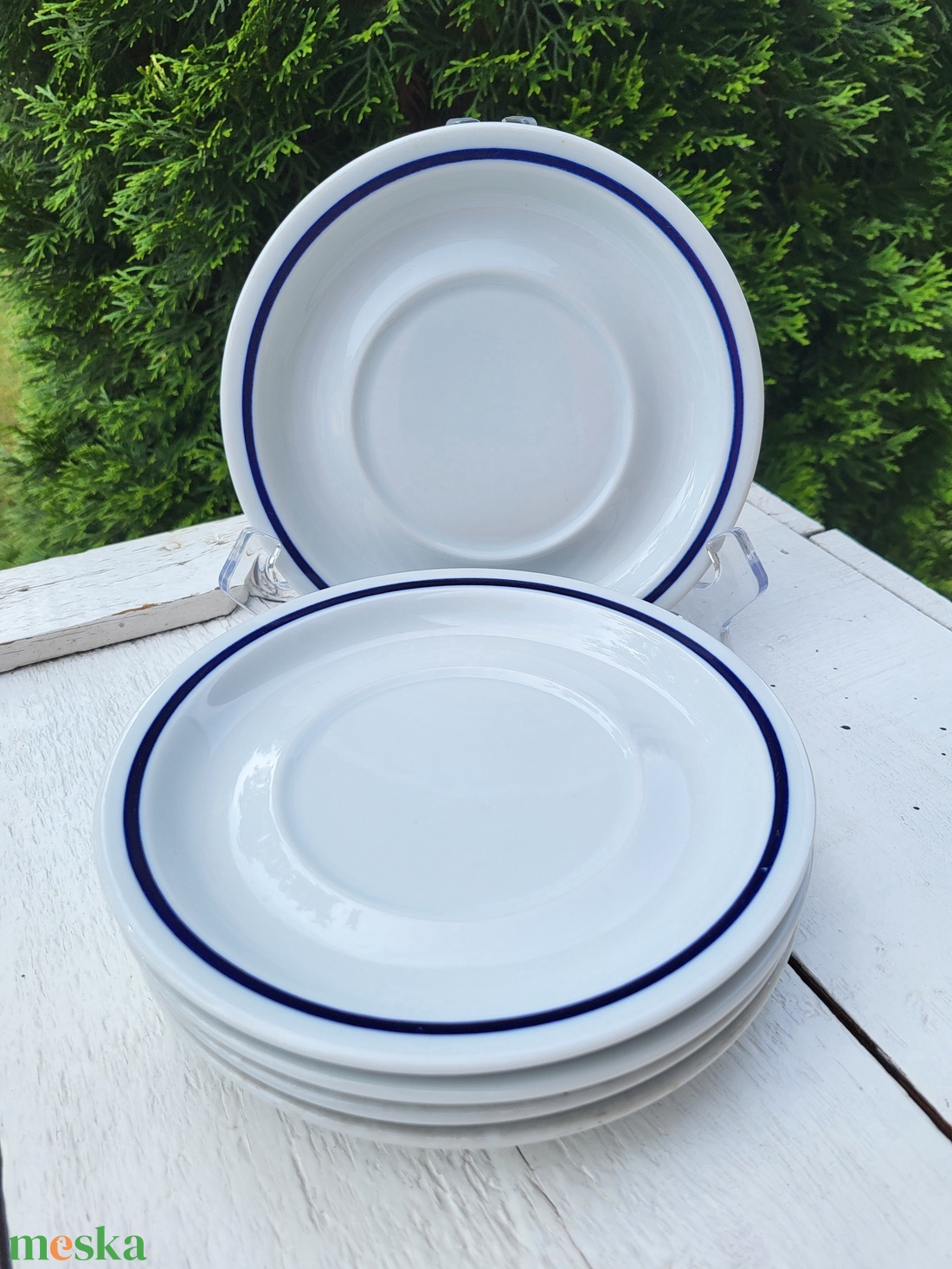 Alföldi porcelán_kékcsíkos teás/leveses csészealj szett_kórházi_menza - otthon & életmód - konyhafelszerelés, tálalás - tálalás - tányér & étkészlet - Meska.hu Alföldi porcelán_kékcsíkos teás/leveses csészealj szett_kórházi_menza - otthon & életmód - konyhafelszerelés, tálalás - tálalás - tányér & étkészlet - Meska.hu