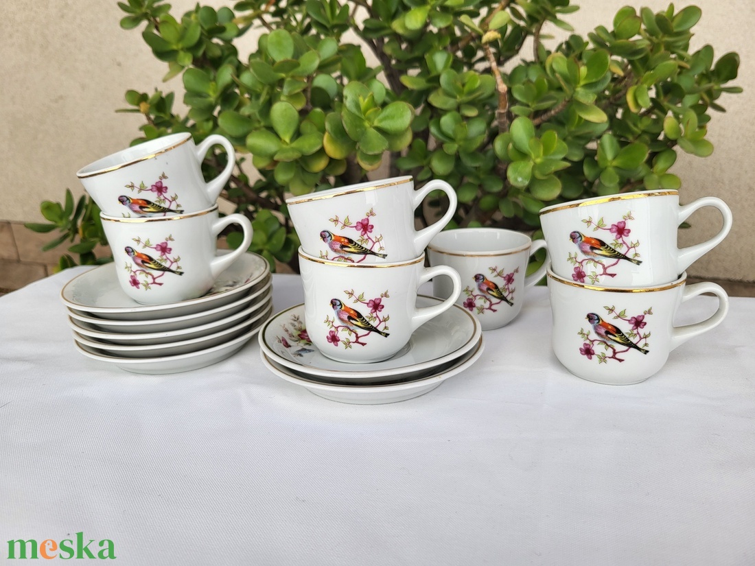 Hollóházi porcelán_madaras kávéscsésze szett - otthon & életmód - konyhafelszerelés, tálalás - tálalás - bögre & csésze - Meska.hu Hollóházi porcelán_madaras kávéscsésze szett - otthon & életmód - konyhafelszerelés, tálalás - tálalás - bögre & csésze - Meska.hu