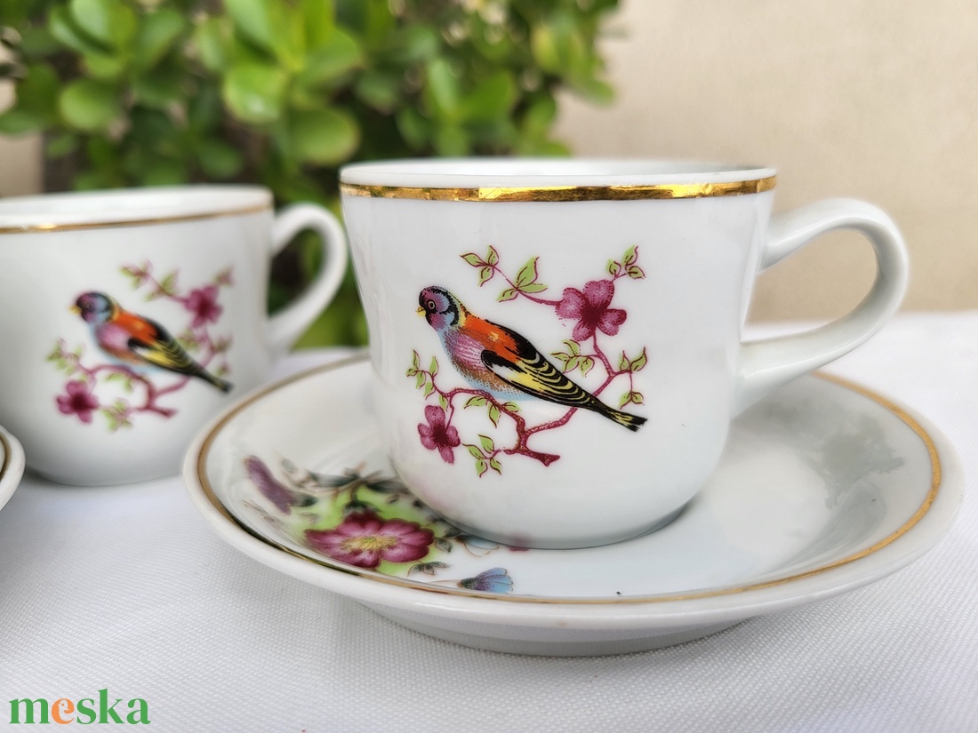 Hollóházi porcelán_madaras kávéscsésze szett - otthon & életmód - konyhafelszerelés, tálalás - tálalás - bögre & csésze - Meska.hu Hollóházi porcelán_madaras kávéscsésze szett - otthon & életmód - konyhafelszerelés, tálalás - tálalás - bögre & csésze - Meska.hu
