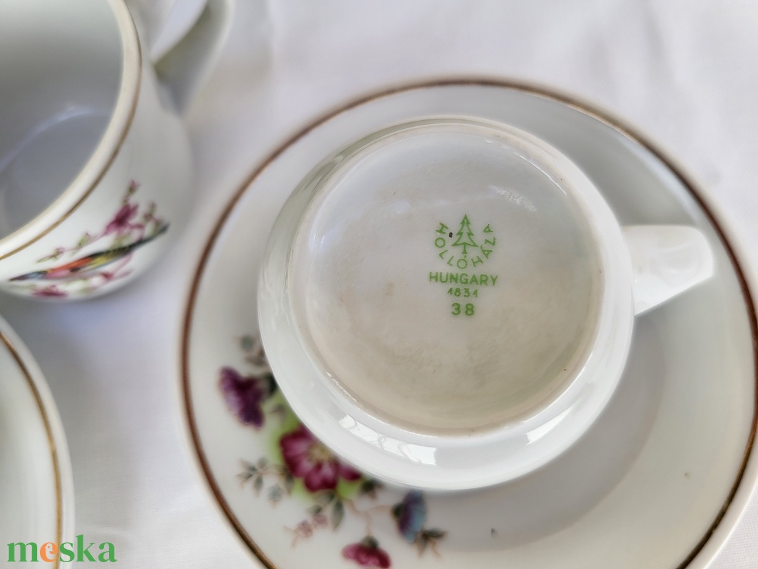 Hollóházi porcelán_madaras kávéscsésze szett - otthon & életmód - konyhafelszerelés, tálalás - tálalás - bögre & csésze - Meska.hu Hollóházi porcelán_madaras kávéscsésze szett - otthon & életmód - konyhafelszerelés, tálalás - tálalás - bögre & csésze - Meska.hu