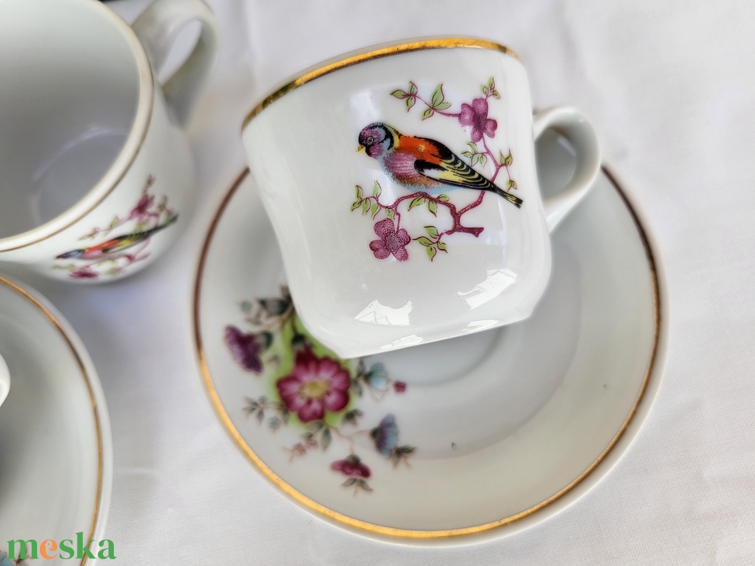 Hollóházi porcelán_madaras kávéscsésze szett - otthon & életmód - konyhafelszerelés, tálalás - tálalás - bögre & csésze - Meska.hu Hollóházi porcelán_madaras kávéscsésze szett - otthon & életmód - konyhafelszerelés, tálalás - tálalás - bögre & csésze - Meska.hu