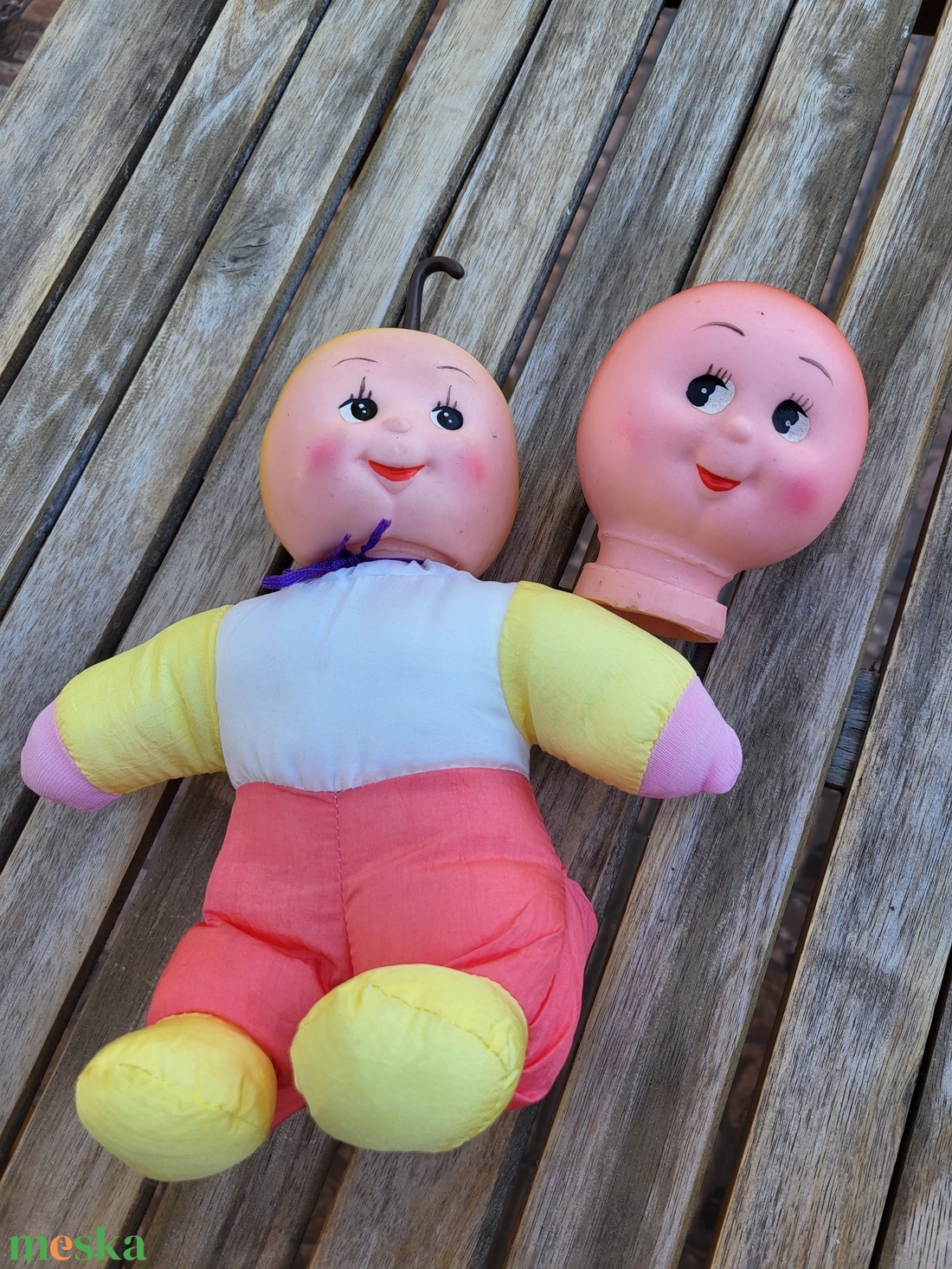 Vintage, variálható fejű, gyümölcs baba_Fruit Doll Les Toufous Mundia Lemon_'70-es évek - játék & sport - baba & babaház - baba - Meska.hu
