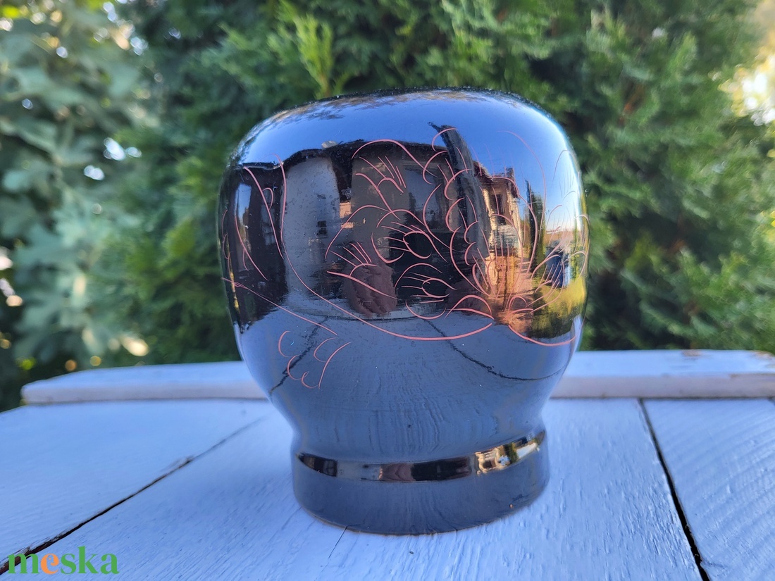 Lakkozott kínai fa váza/kaspó/gyertyatartó - otthon & életmód - dekoráció - virágdísz és tartó - váza - Meska.hu