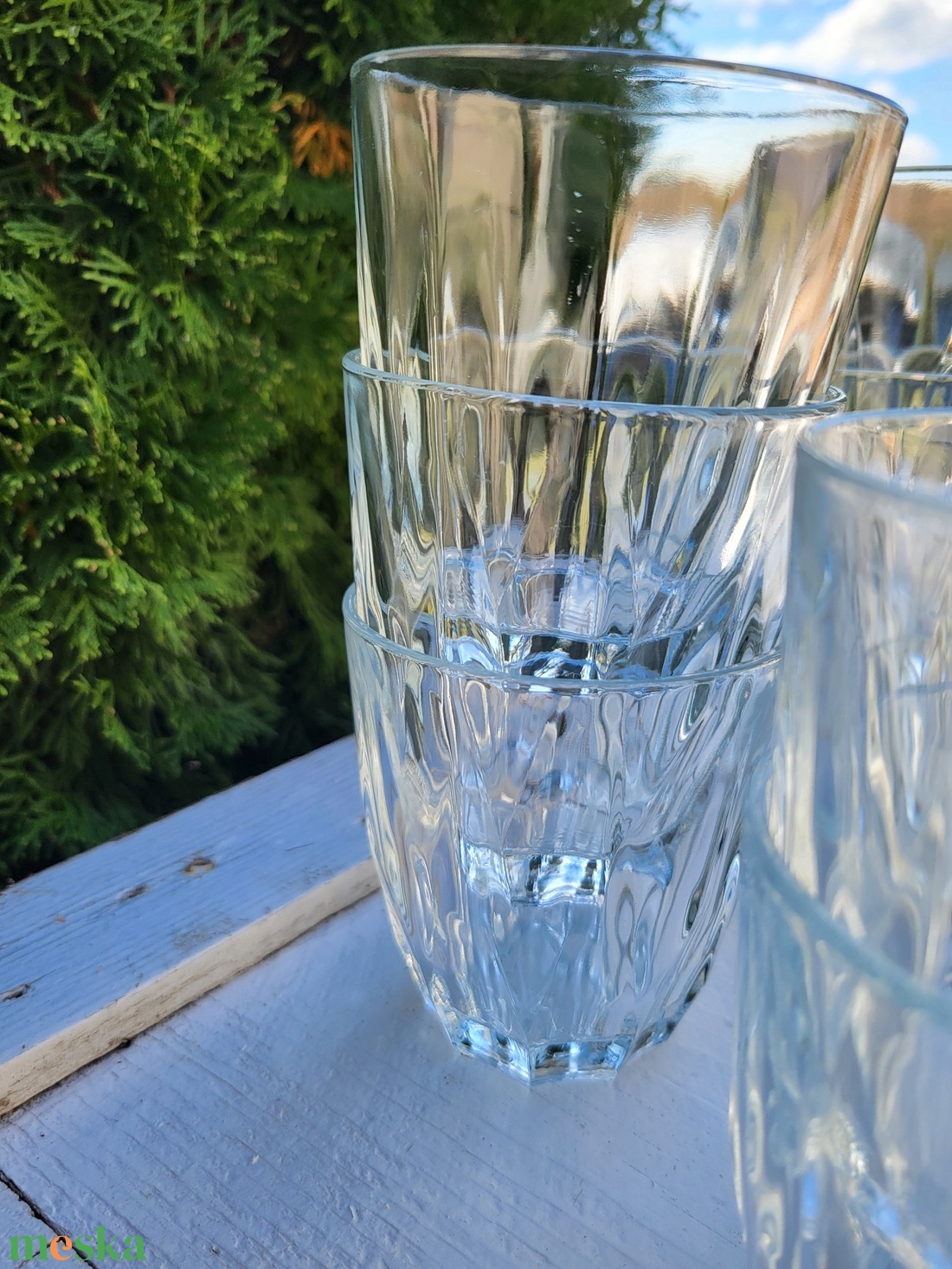 Retro, vastagfalú vizespohár készlet - otthon & életmód - konyhafelszerelés, tálalás - tálalás - pohár - Meska.hu