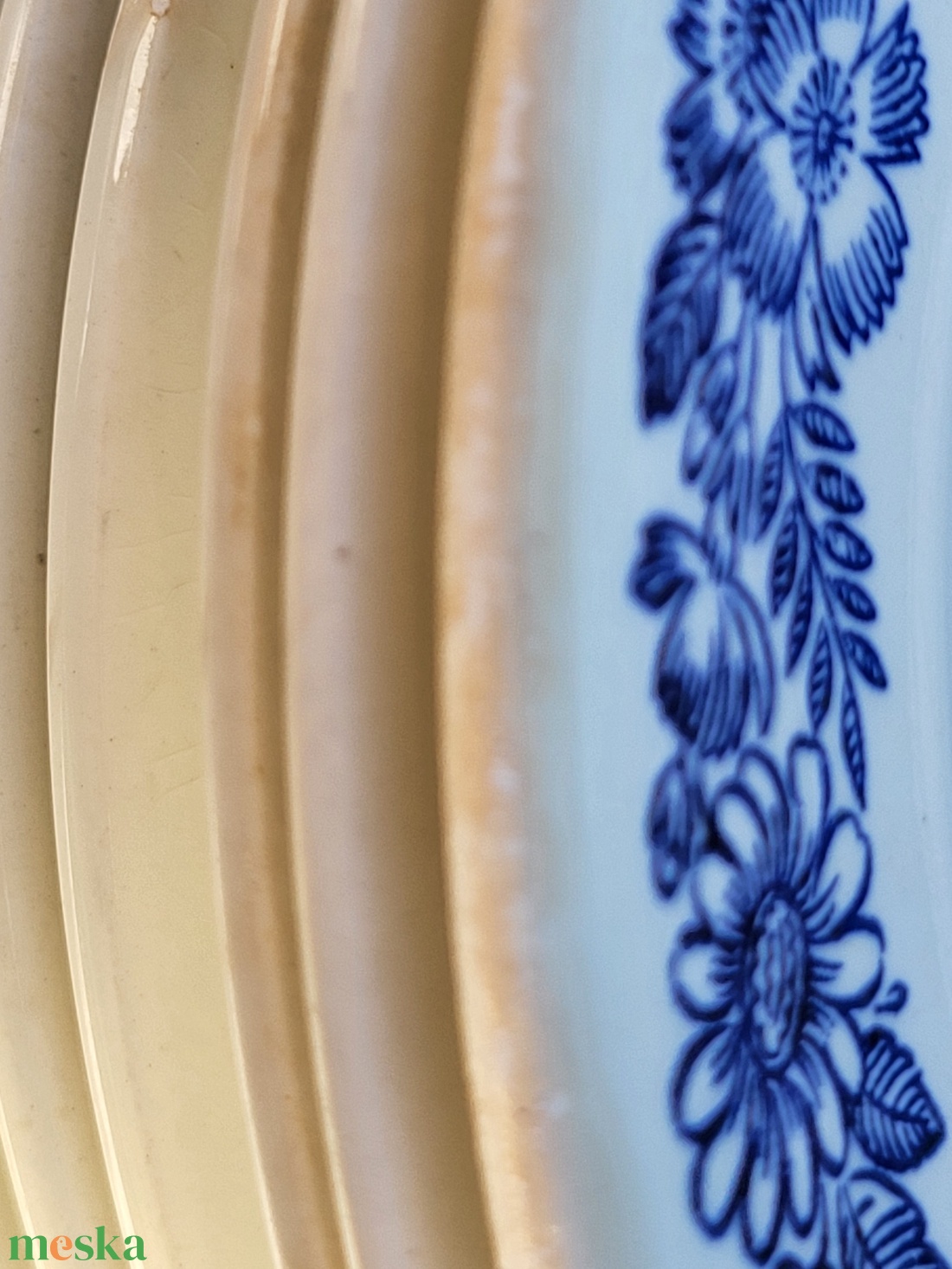 Vintage, szovjet fajansz tányérkészlet - otthon & életmód - konyhafelszerelés, tálalás - tálalás - tányér & étkészlet - Meska.hu