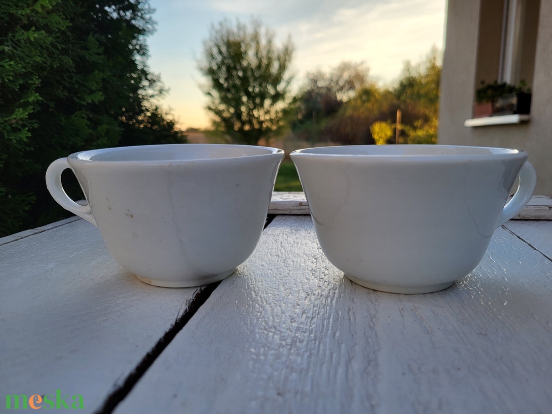 Antik, vastagfalú teáscsésze pár - otthon & életmód - konyhafelszerelés, tálalás - tálalás - bögre & csésze - Meska.hu