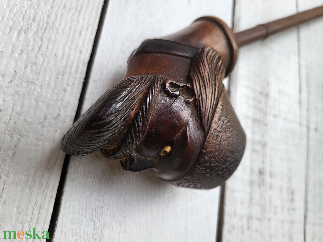 Faragott pipa férfi fejjel - otthon & életmód - dekoráció - asztal és polc dekoráció - hamutál, öngyújtó, pipa - Meska.hu