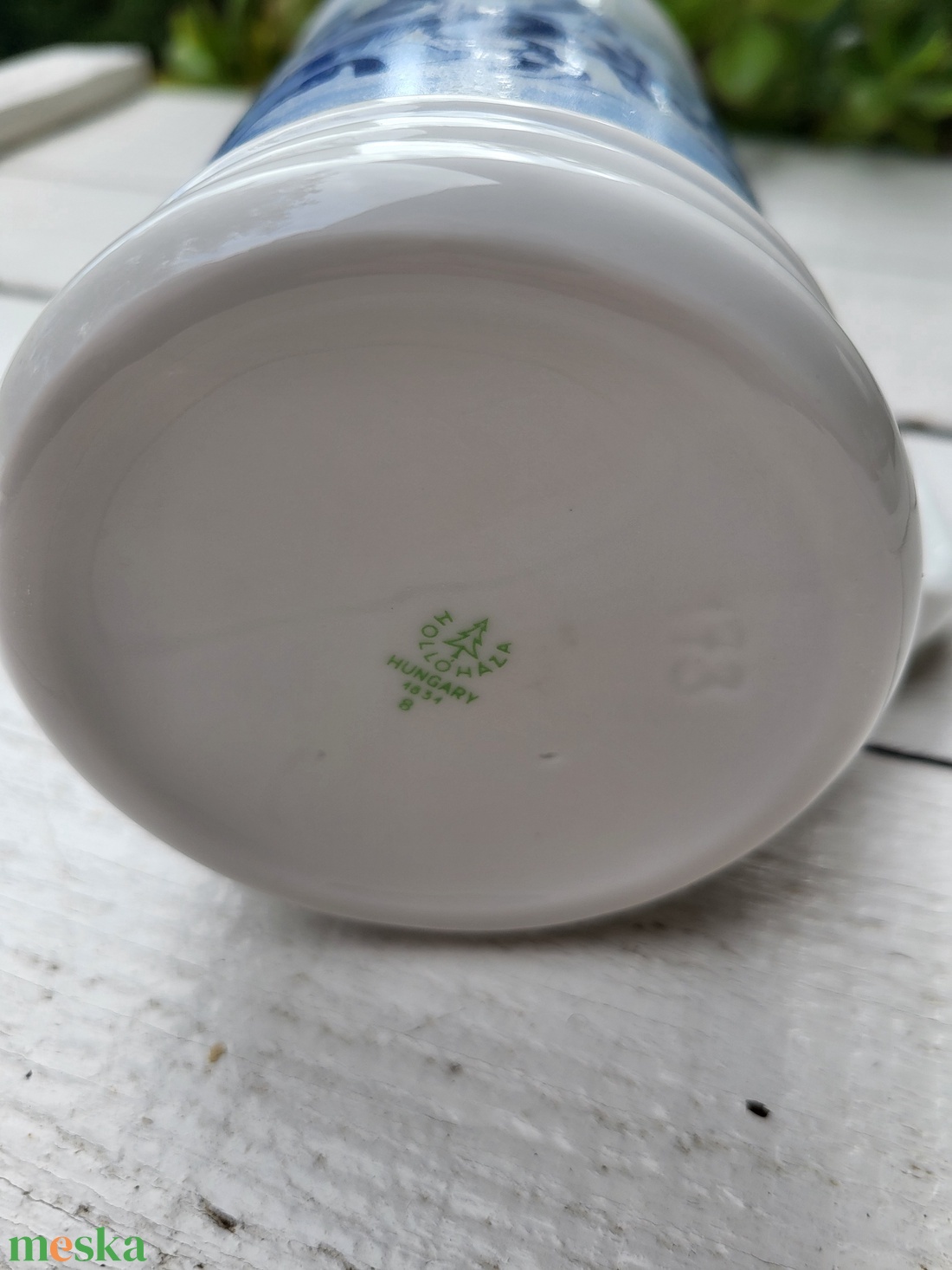 Hollóházi porcelán_jelenetes söröskorsó - otthon & életmód - konyhafelszerelés, tálalás - tálalás - sörös pohár és korsó - Meska.hu