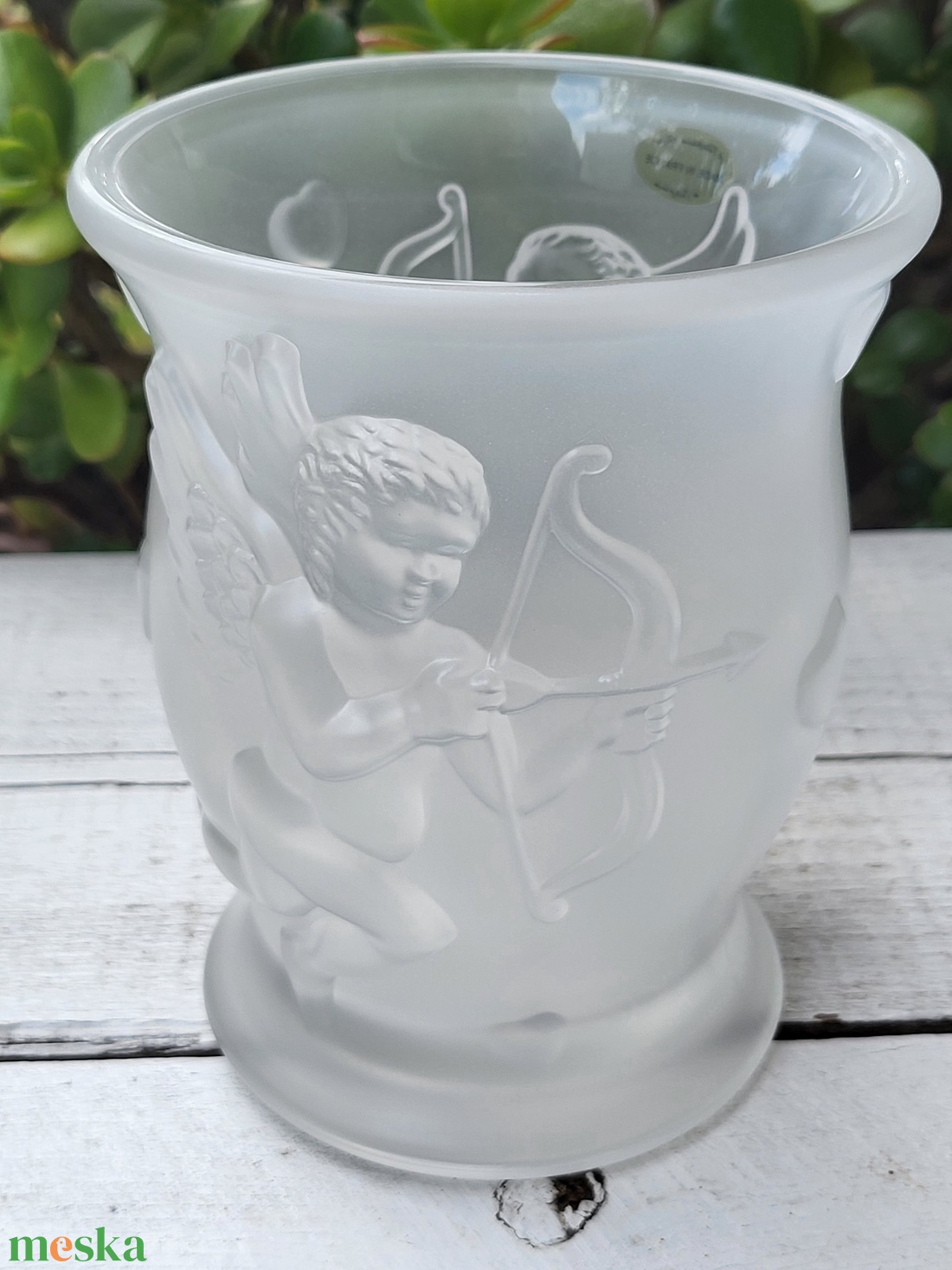 Francia Teleflora Cherub angyalos 3D savmart üvegváza - otthon & életmód - dekoráció - virágdísz és tartó - váza - Meska.hu