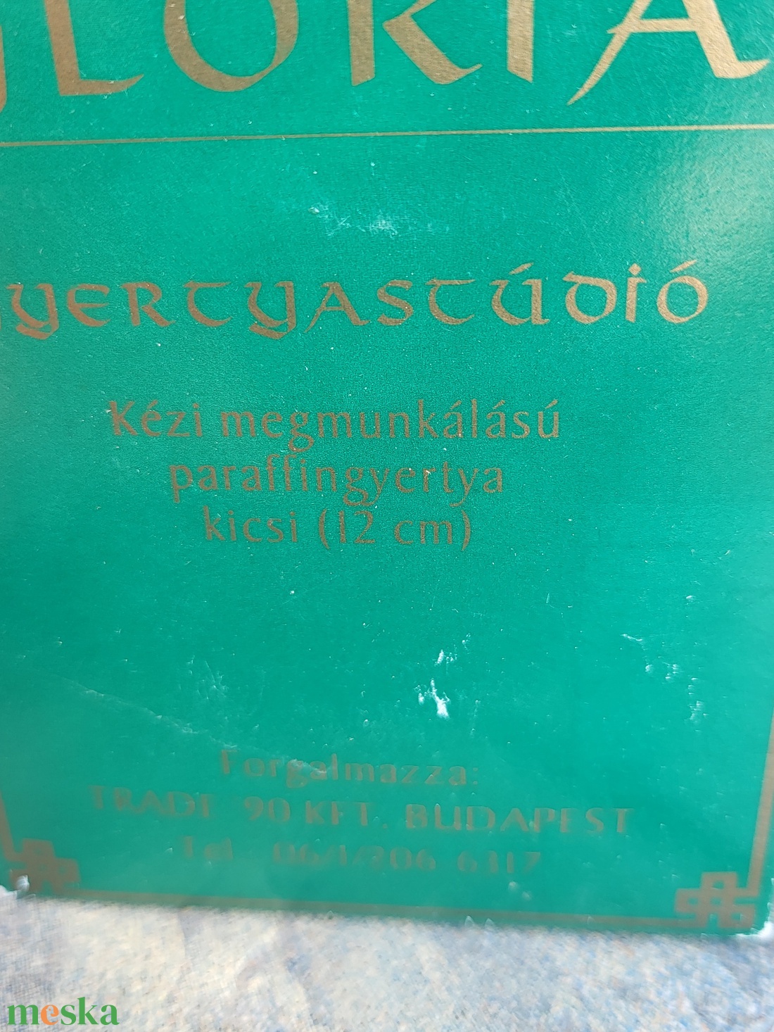 Glória kézi megmunkálású paraffingyertya - otthon & életmód - gyertya, illat, aroma - gyertya - Meska.hu