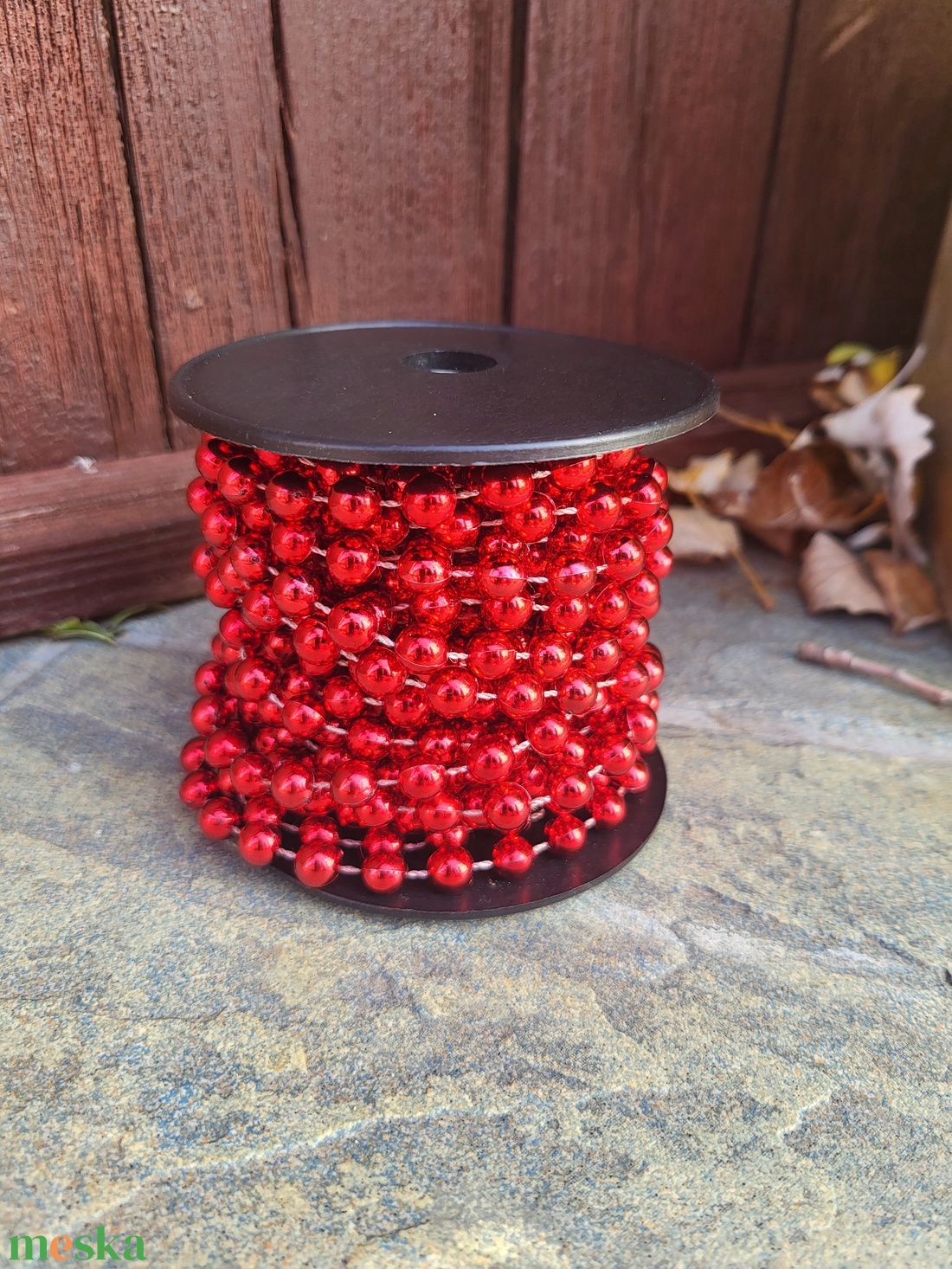 Karácsonyi gyöngysor+csillagszóró - karácsony - karácsonyi lakásdekoráció - karácsonyfadíszek - Meska.hu