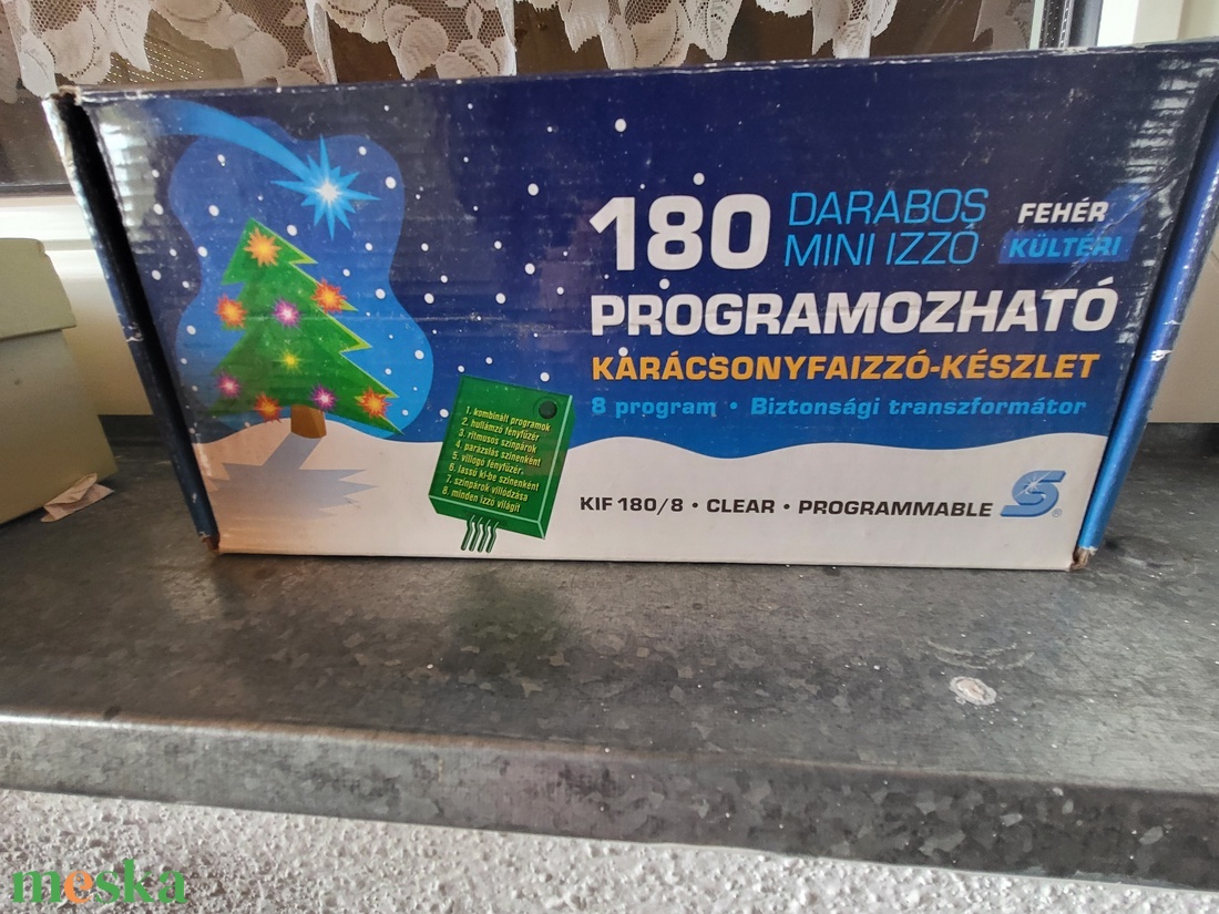 Karácsonyi izzósor, fényfüzér - karácsony - karácsonyi lakásdekoráció - karácsonyi fénydekoráció - Meska.hu